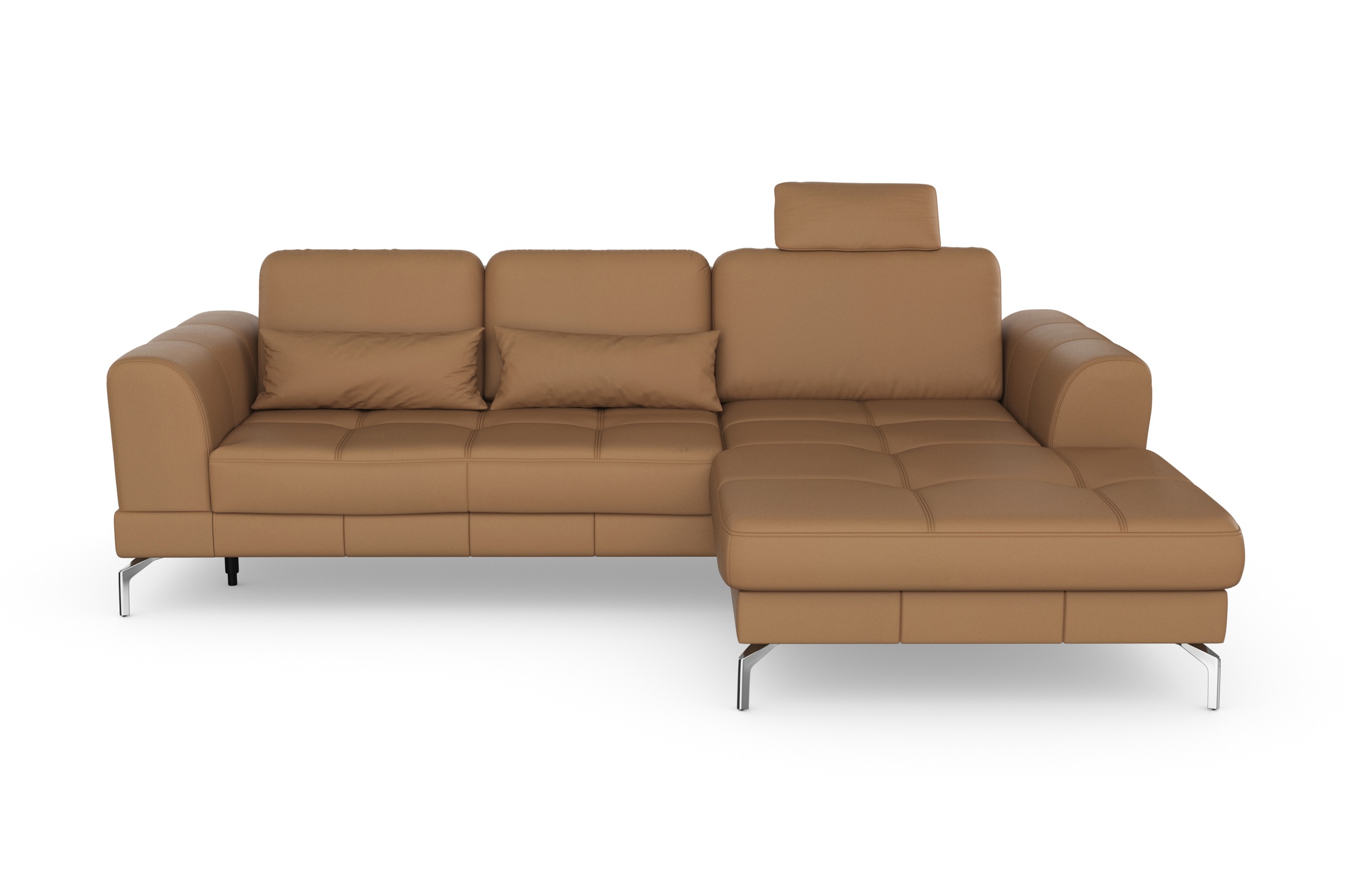 sit&more Ecksofa »Bendigo L-Form«, inklusive Sitztiefenverstellung, Bodenfreiheit 15 cm, 2 Fußfarben