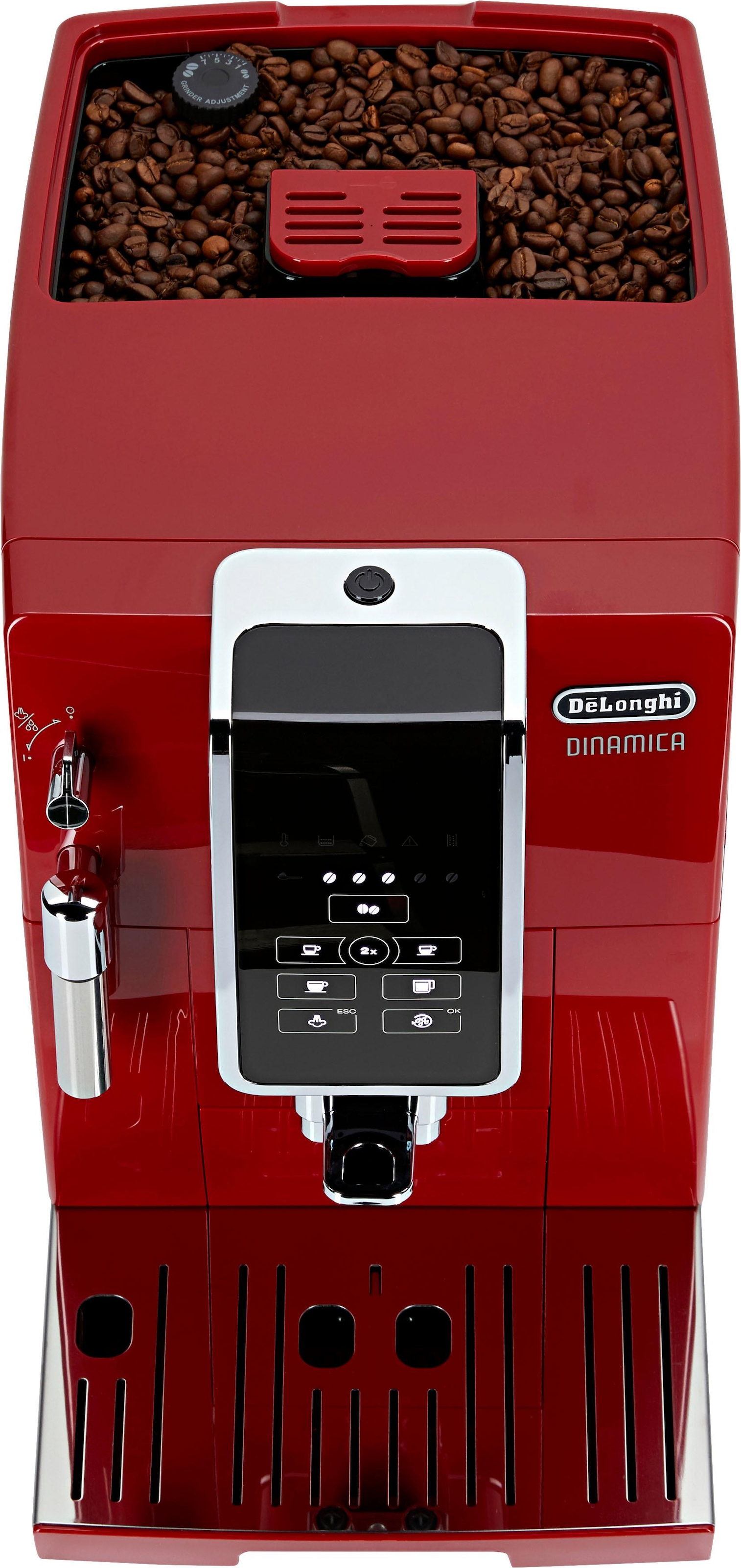 De'Longhi Kaffeevollautomat »Dinamica ECAM 358.15.B«, Sensor-Bedienfeld mit beleuchteten Direktwahltasten