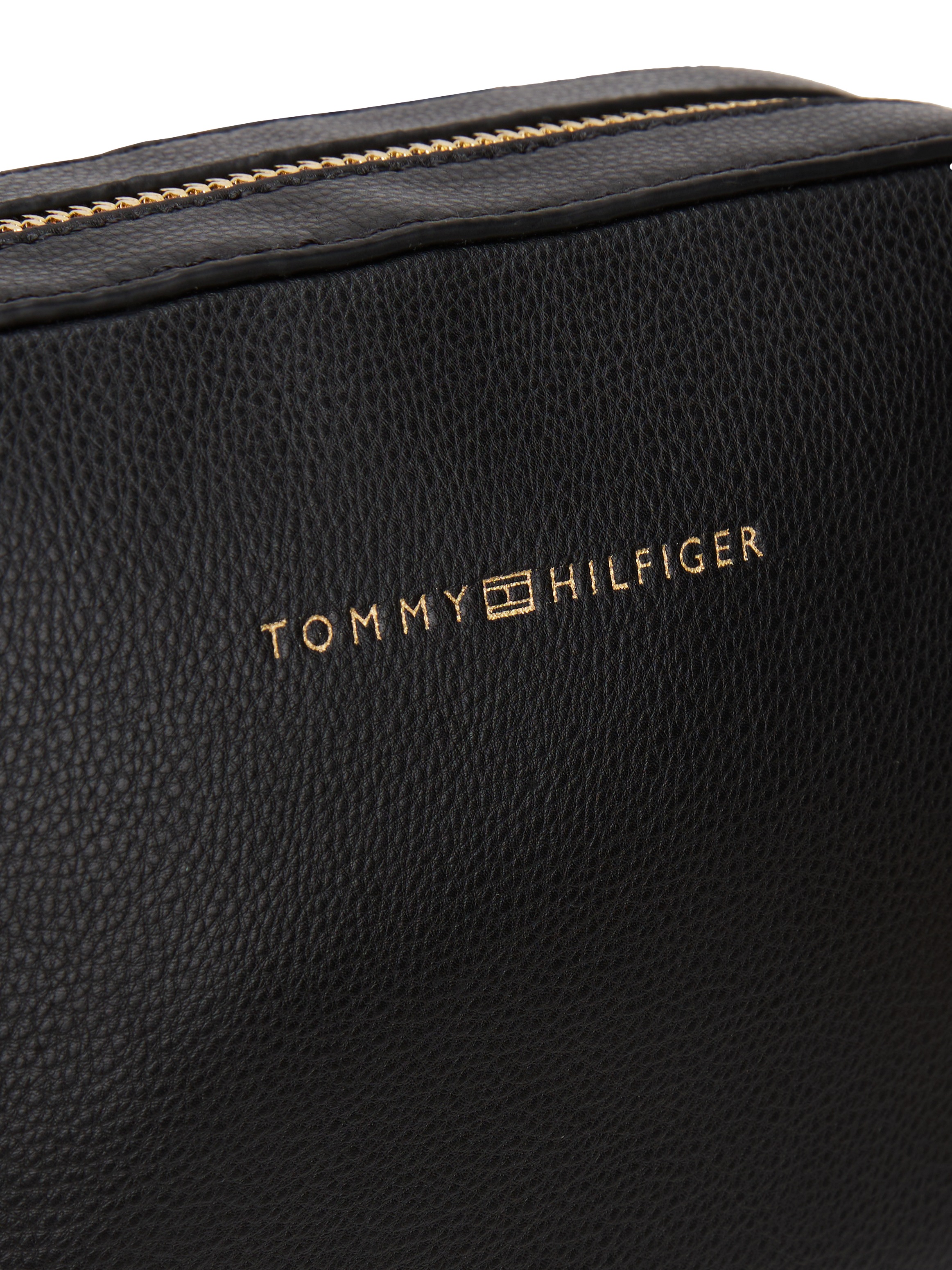 Tommy Hilfiger Umhängetasche »TH LOGOTAPE CAMERA BAG«, Damen Schultertasche, Minibag mit Logo-Schriftzug auf Umhängeriemen
