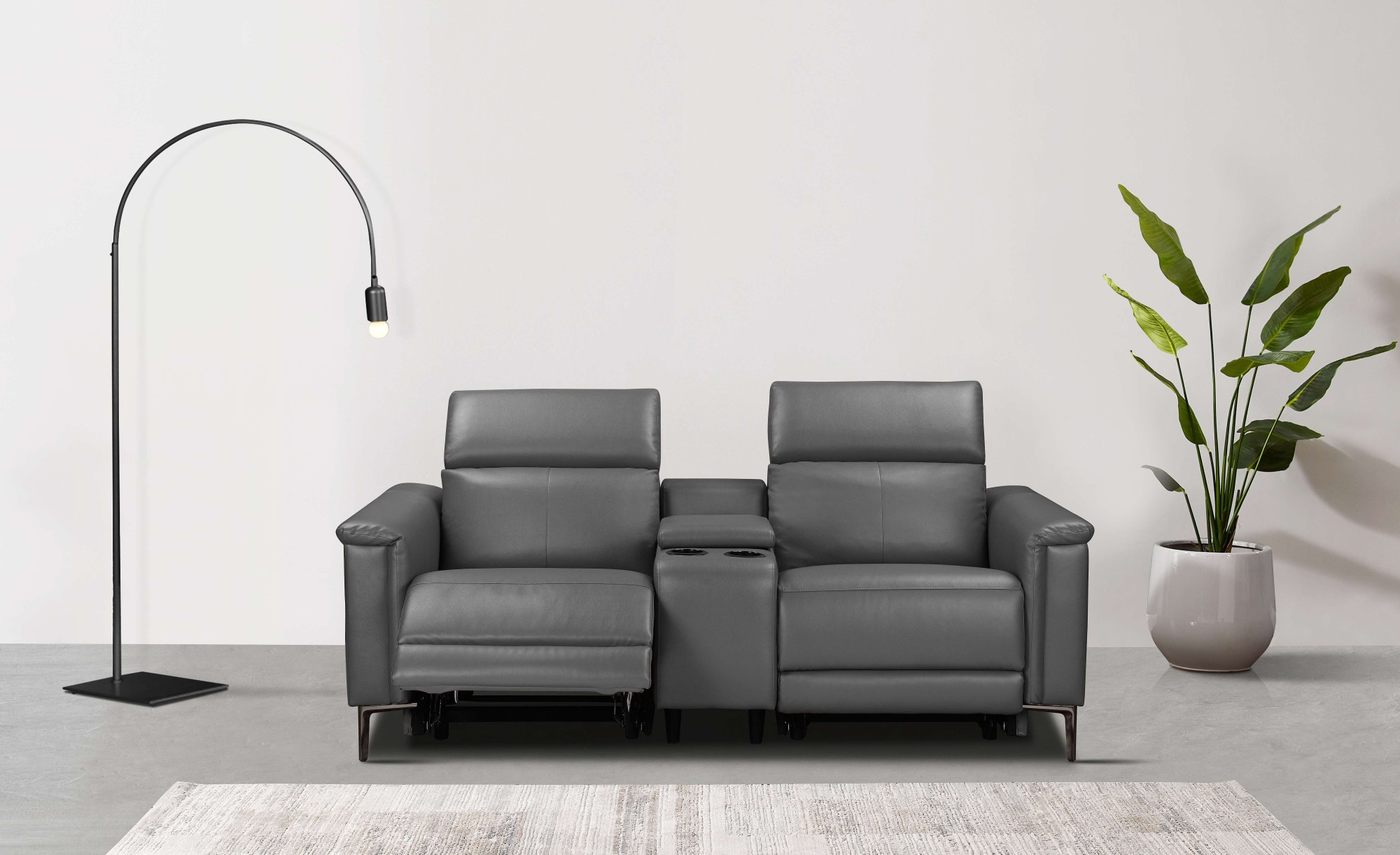 Places of Style 2-Sitzer »Lund, 2er-Kinosofa, TV-Sessel, Multimedia-Sofa, USB-A,«, m. elektrischer o. manueller Relaxfunktion, Getränkehalter u. Staufach