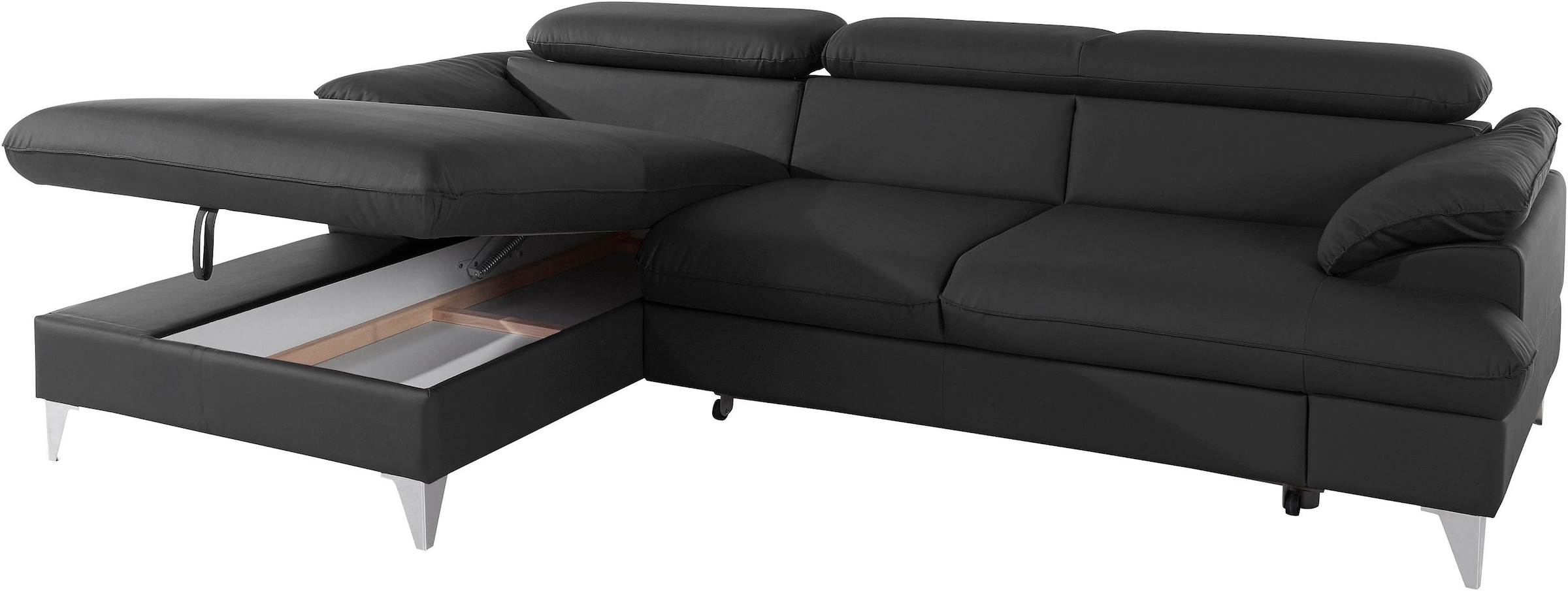 COTTA Ecksofa »Caluso L-Form«, mit Kopfteilverstellung, wahlweise mit Bettfunktion & Bettkasten