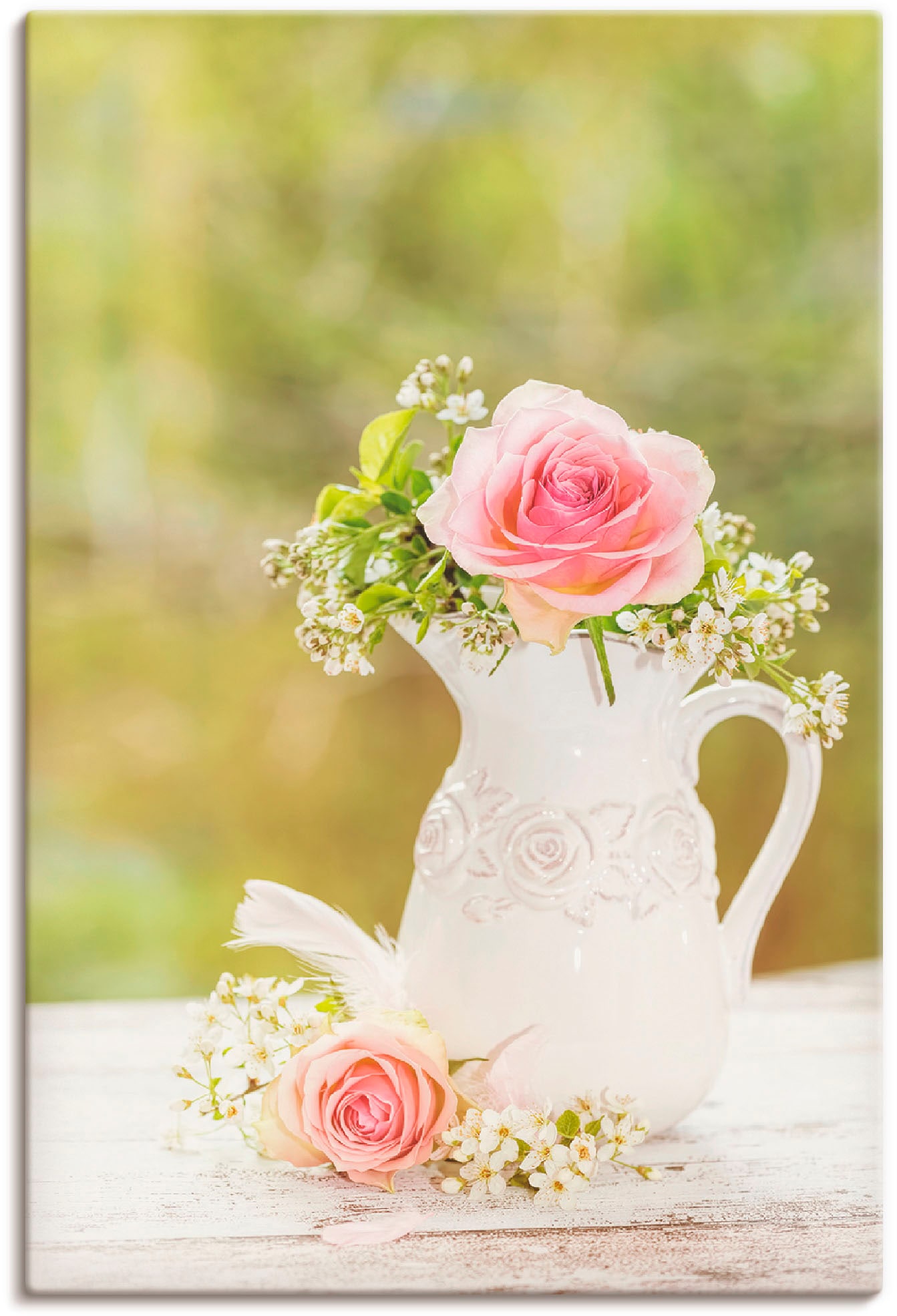 Artland Wandbild »Vintage Rosen in Vase« Blumen 1 Stk. tlg. als Alubild, Ou günstig online kaufen