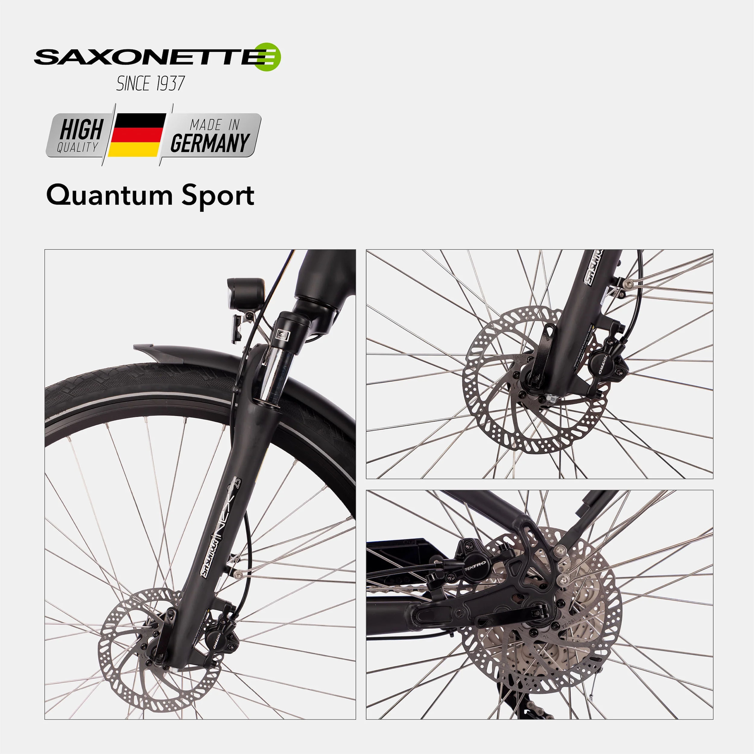 SAXONETTE E-Bike »Quantum Sport«, 10 Gang, Shimano, Mittelmotor 250 W, Pedelec, Elektrofahrrad für Damen u. Herren