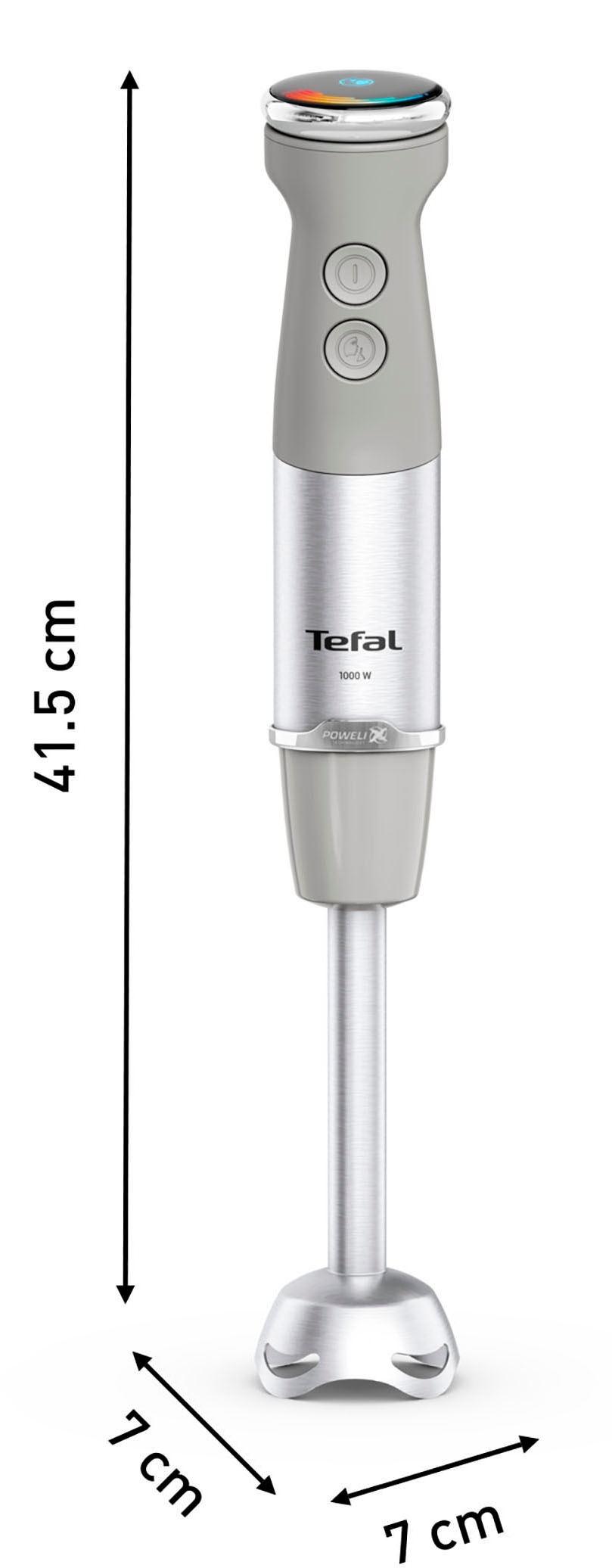Tefal Stabmixer »HB67MB Quickchef+ 3-in-1 XL«, 1000 W, Zerkleinerer/Schneebesen, 5-in-1-Aufsatz, Silence-Modus