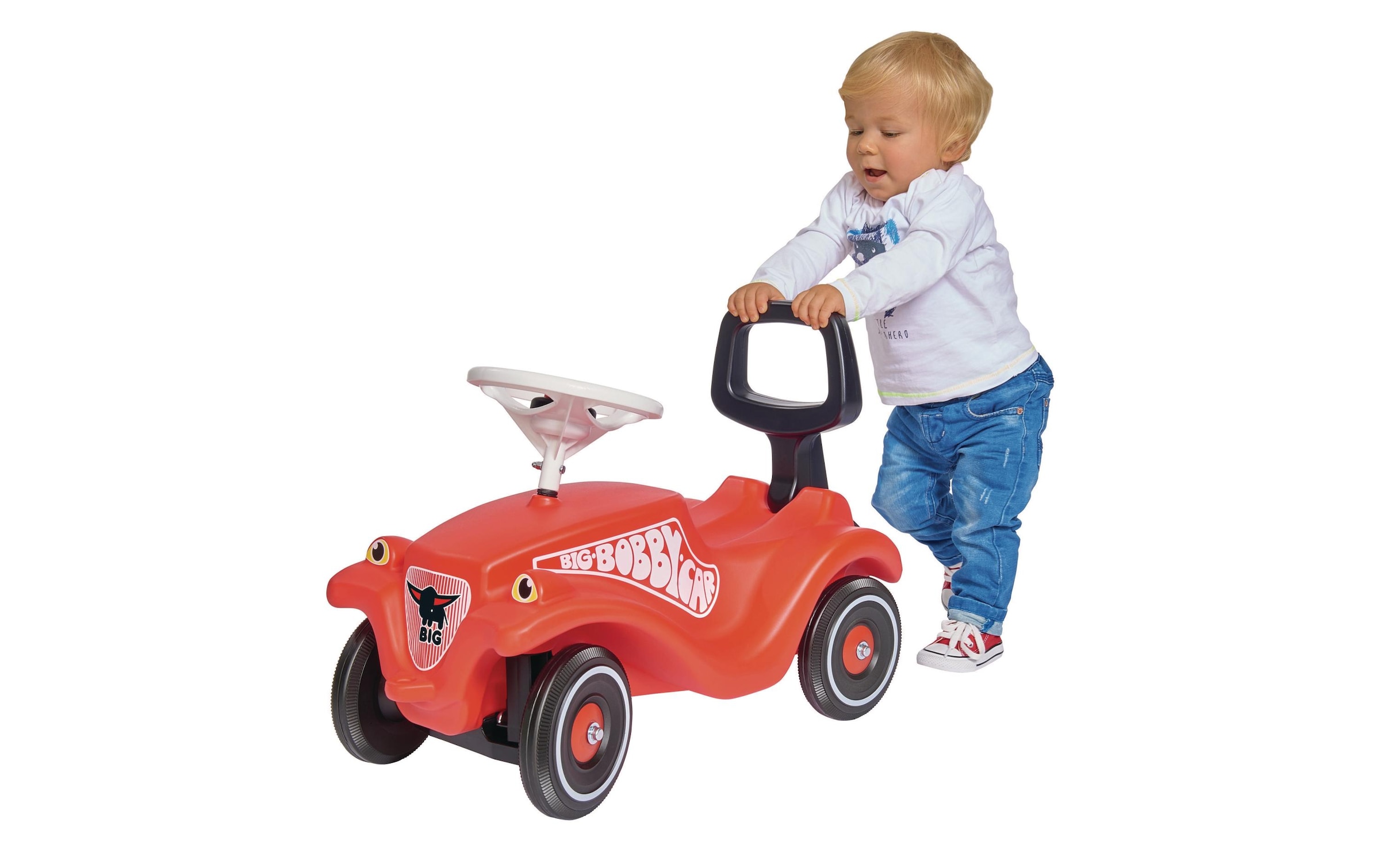 BIG Kinderfahrzeug Lauflernhilfe »BIG Bobby Car Walker 2in1 Zubehör« 2in1 Rückenlehne und Lauflernhilfe