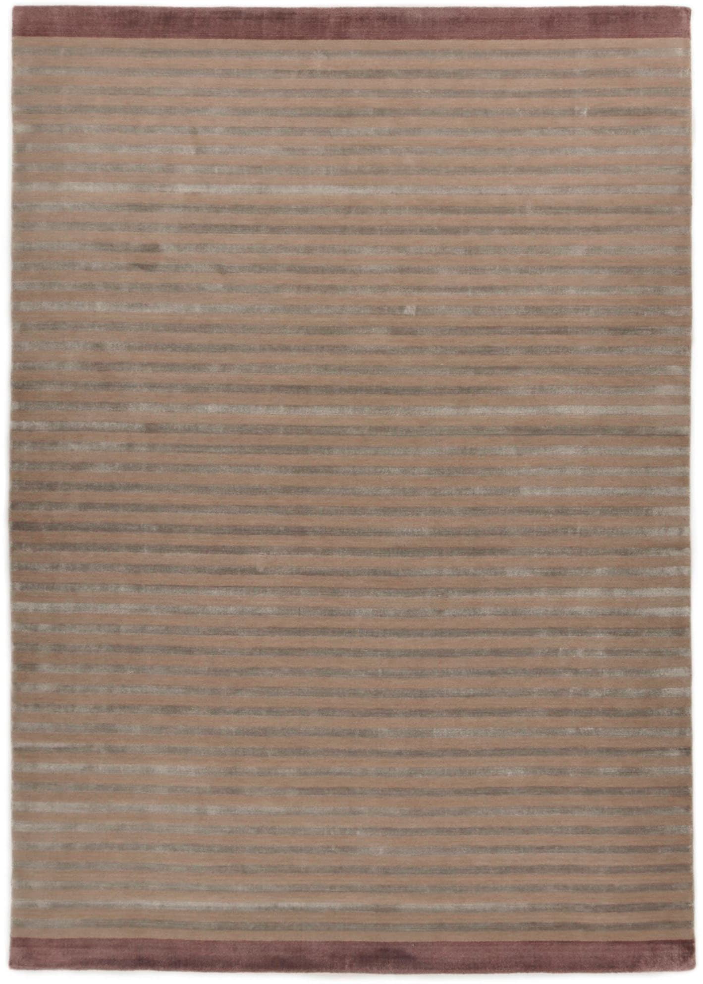 THEKO Teppich »Miami 3286«, rechteckig, 8 mm Höhe, Handweb Teppich, gestreift, handgewebt, aus Viskose & Wolle