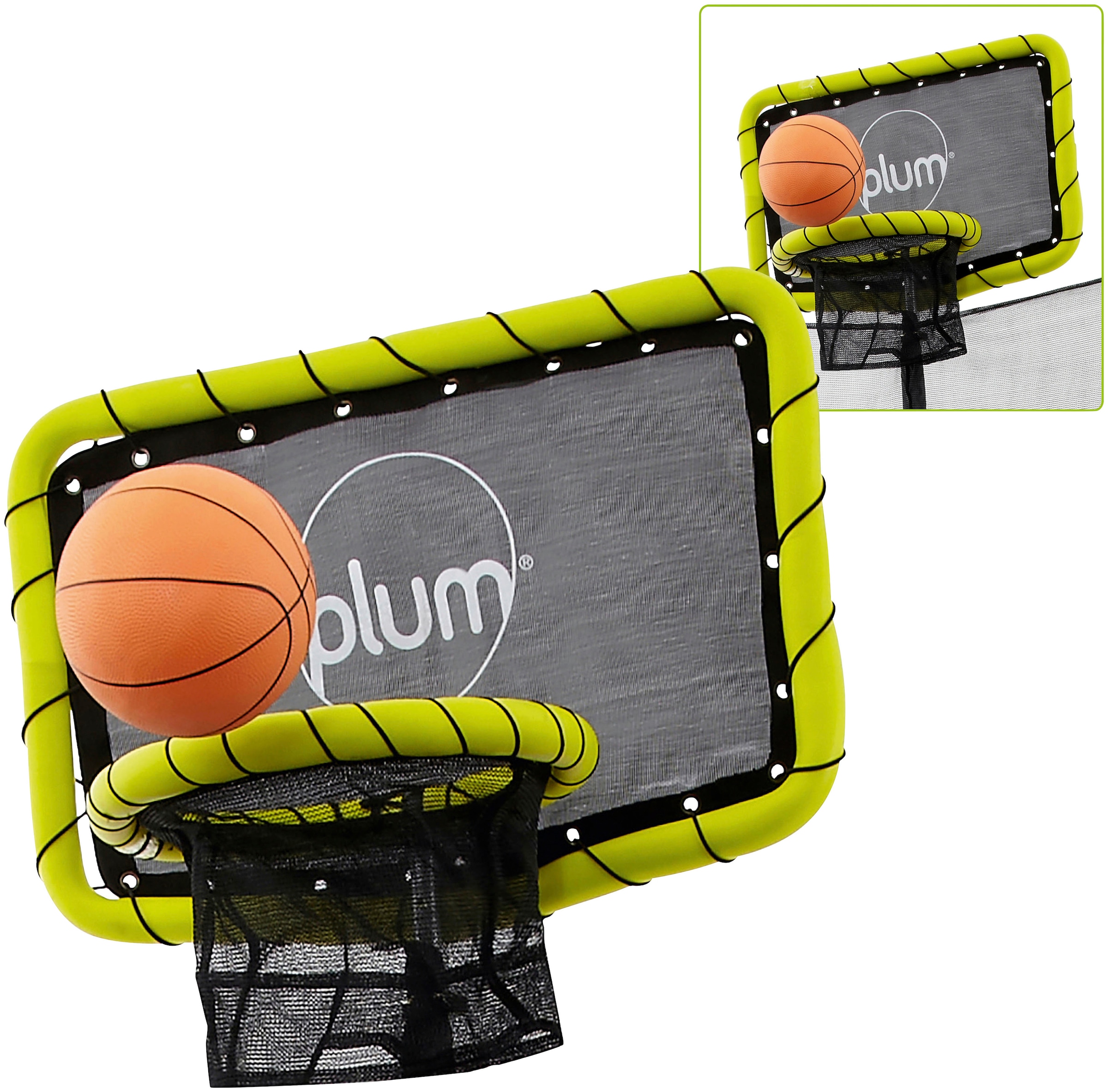 plum Basketballkorb, (Set), für Trampoline mit Sicherheitsnetz, 244-426 cm Durchmesser