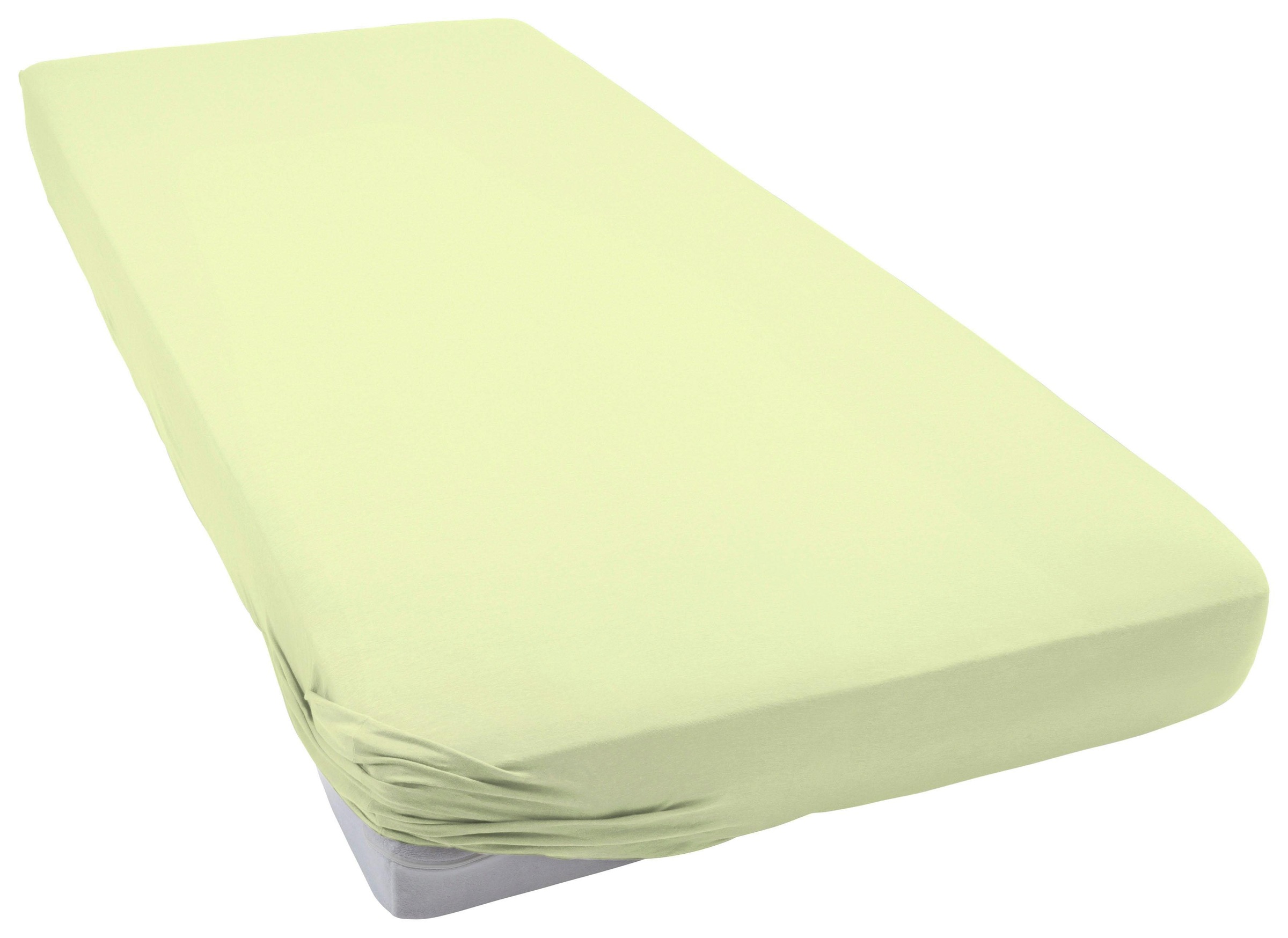 Janine Janine Spannbetttuch Mako-Feinjersey 5007 limone (06) Größe:  100x20 günstig online kaufen