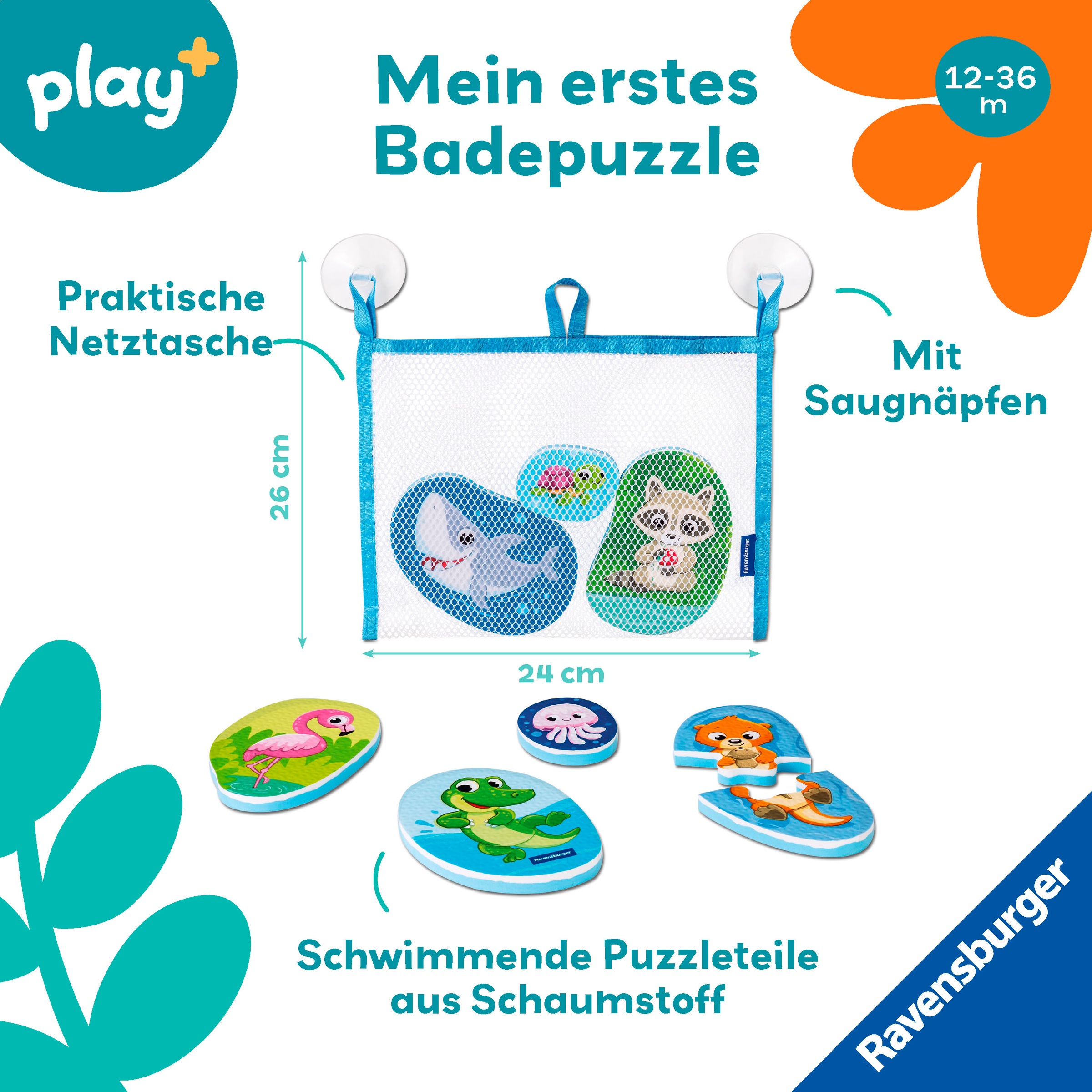 Ravensburger Badespielzeug »Play+ Mein erstes Bade-Puzzle: Tiere«