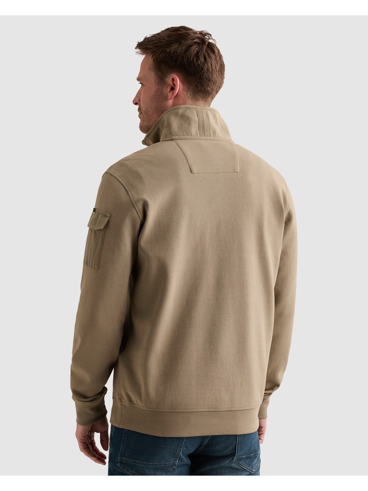 PME LEGEND Sweatshirt , mit Troyer Kragen und Ärmeltasche
