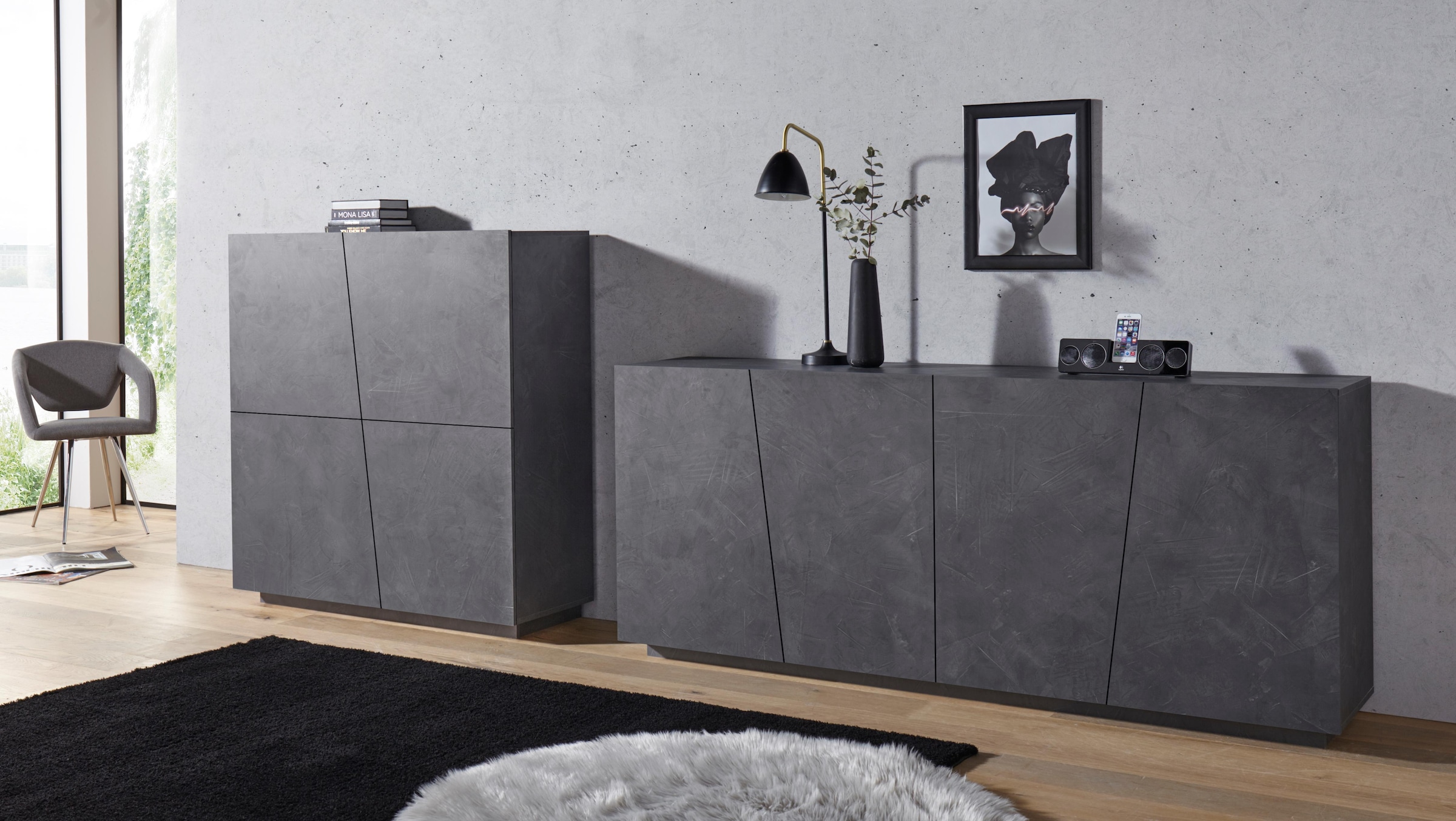 INOSIGN Sideboard »Vega«, Kommode mit 4 Türen, Breite 200 cm