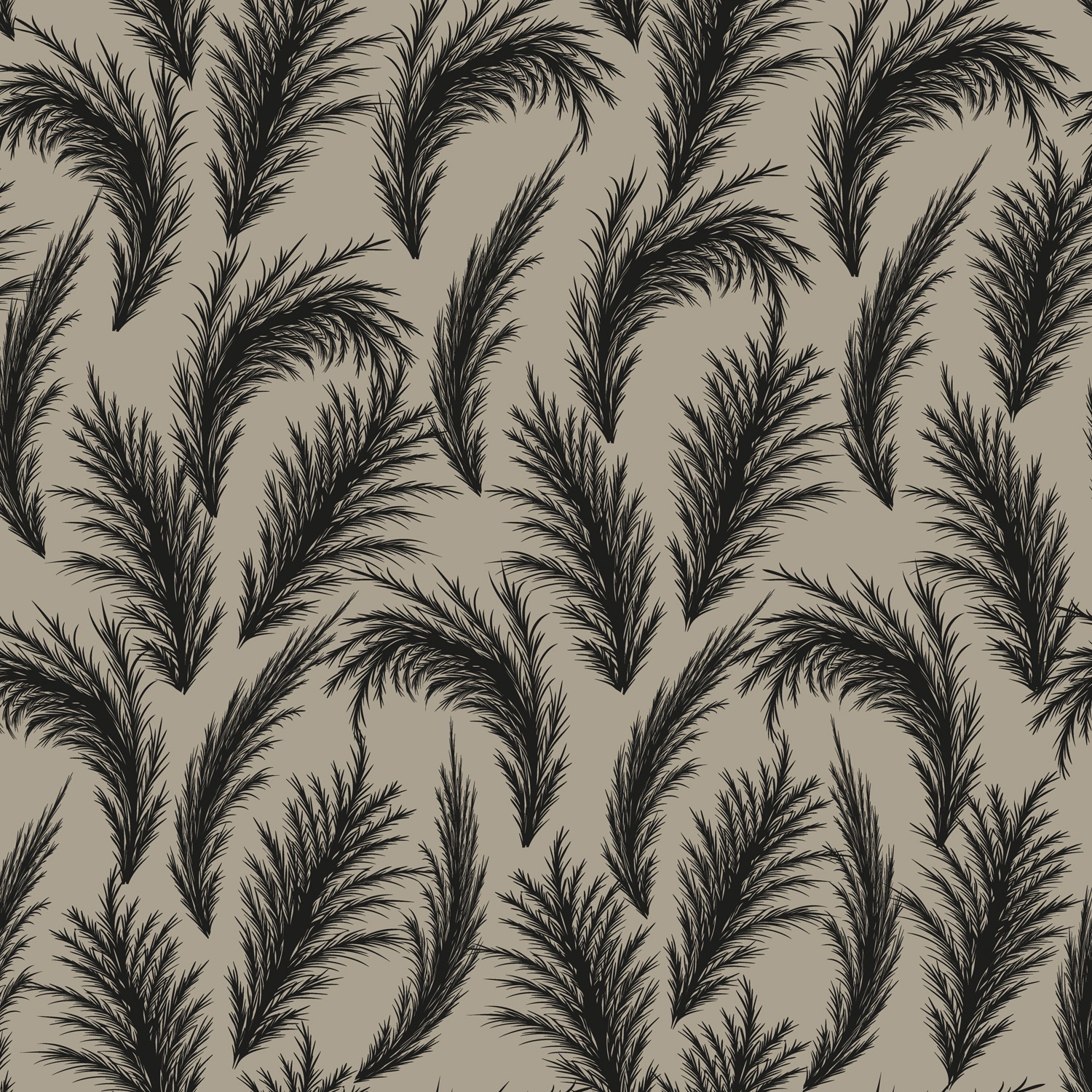 Leonique Dekokissen »Pampasgras - Kissenhülle - Kissenbezug«, Kissenhülle,Floral,Beige,Schwarz,Minimalistisch,Elegant,Zeitlos