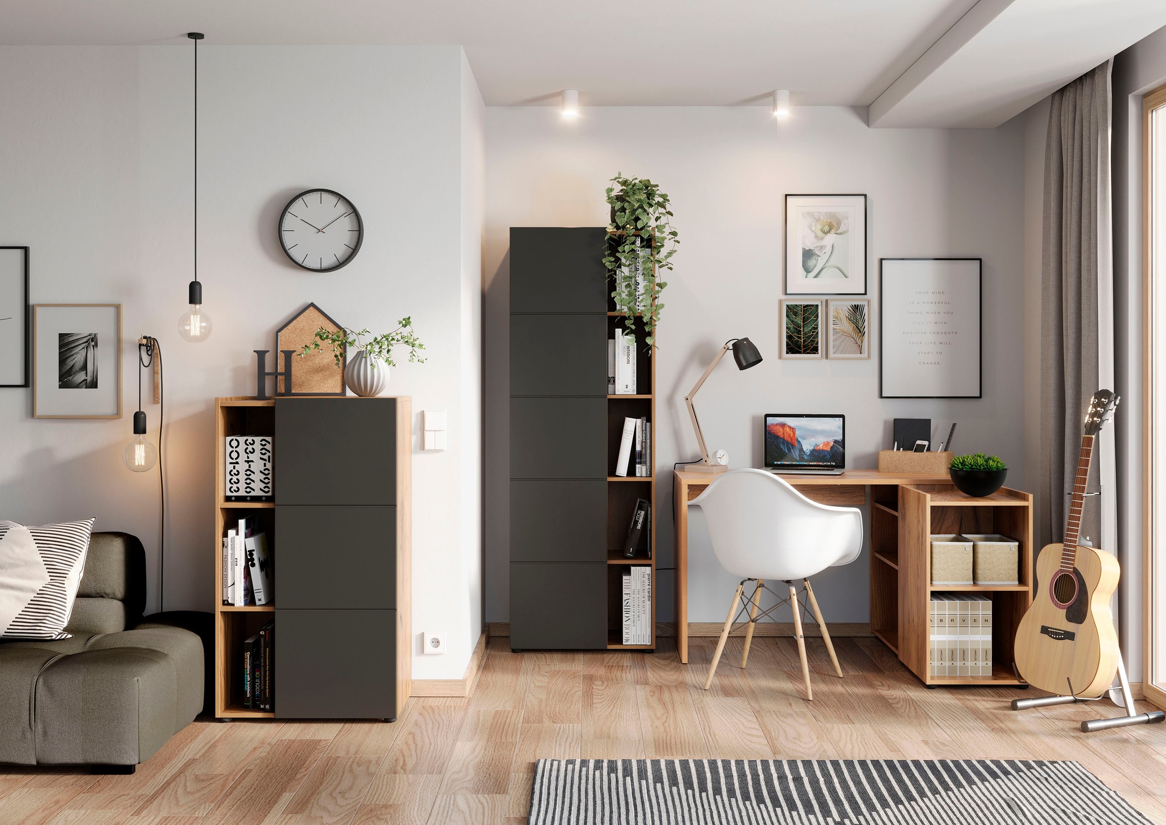 GERMANIA Eckschreibtisch »Olvera« Made in Germany, Breite 129 cm günstig online kaufen