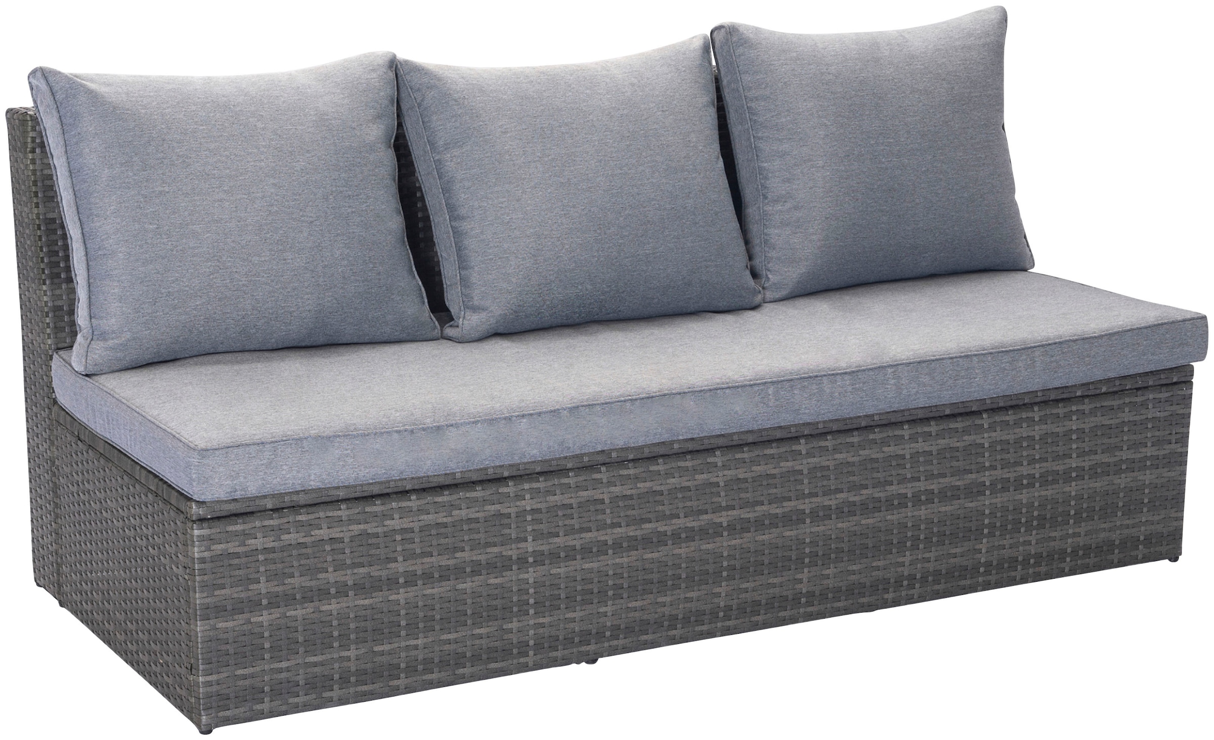 KONIFERA Gartenlounge-Set »Florida«, (Set, 27 tlg., 2x2erSofa,1x3er Sofa,2xSessel,2xHocker,3xTisch, inkl. Auflagen), Inkl. Schutzhülle, individuell aufstellbar, Aluminium, Polyrattan