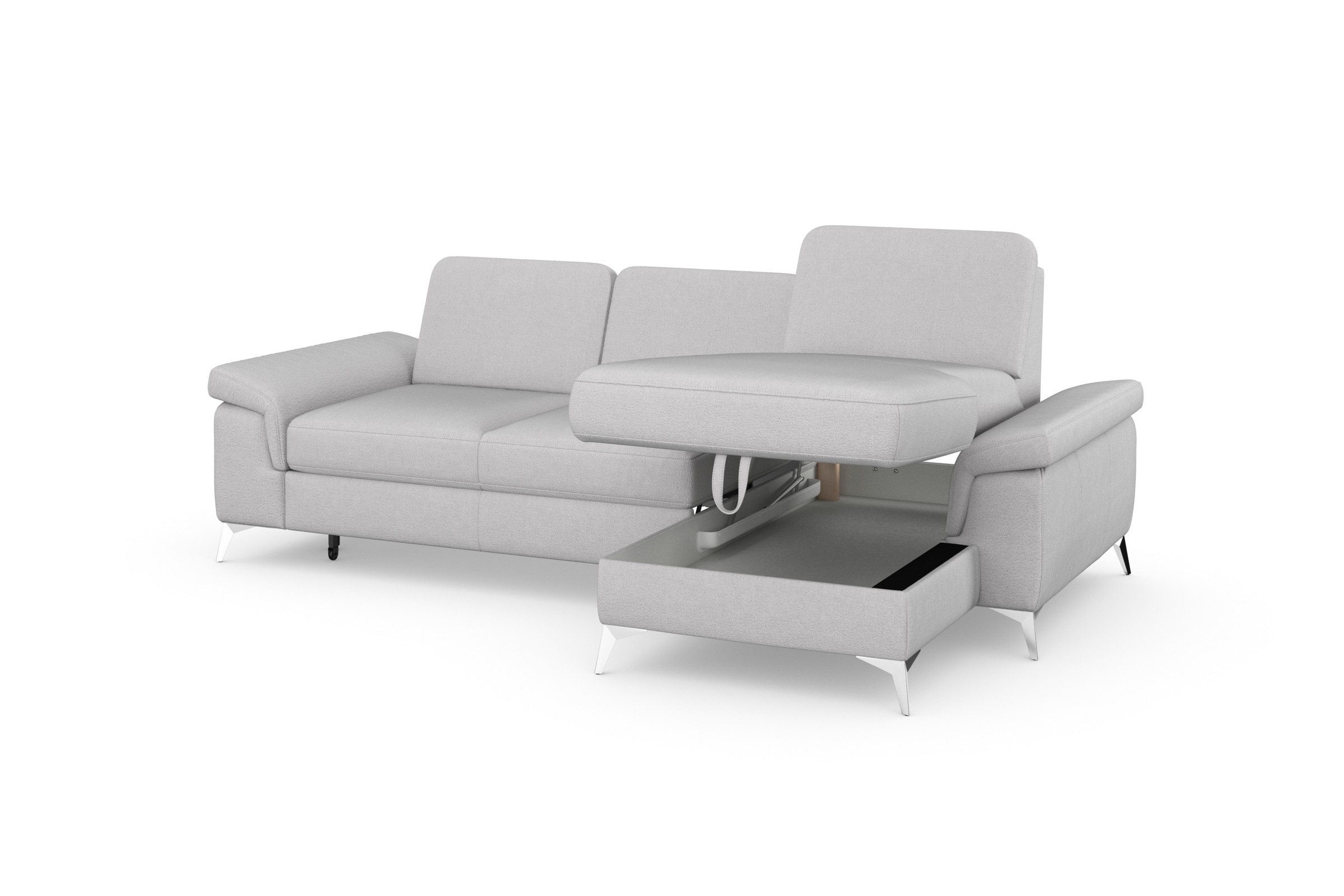 sit&more Ecksofa »Padua L-Form«, inklusive Sitztiefenverstellung, Armteilfunktion und Federkern