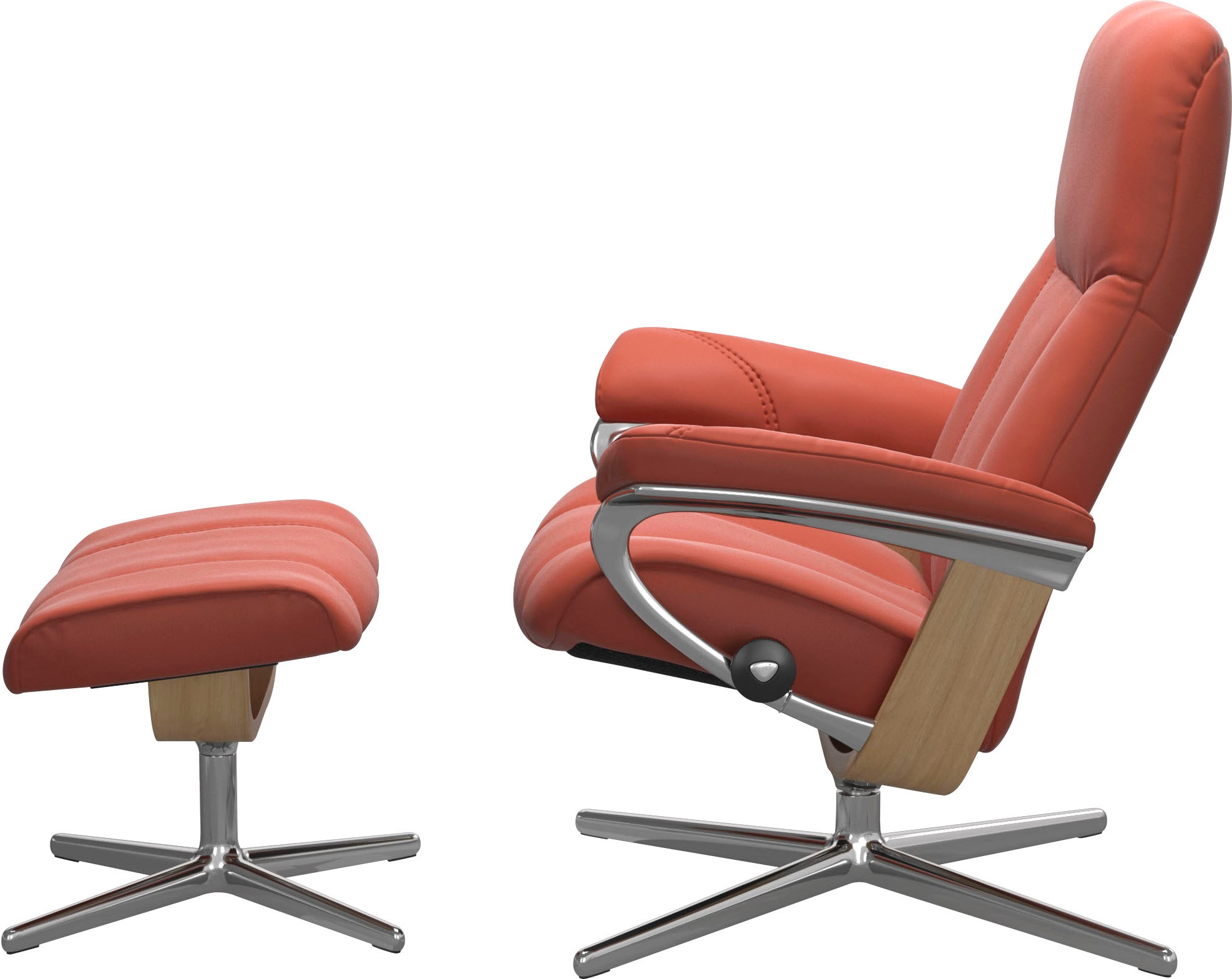 Stressless® Fußhocker »Consul«, mit Cross Base, Größe S, M & L, Holzakzent Eiche
