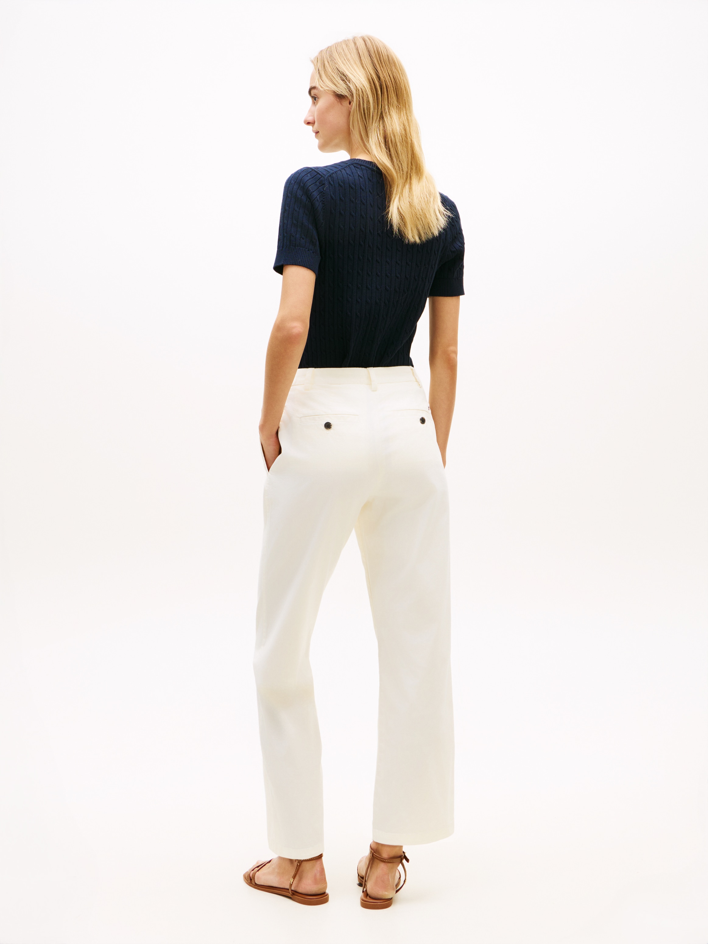 Tommy Hilfiger Chinohose »CO GMD SLIM STRAIGHT CHINO«  mit mittlerer Leibhöhe