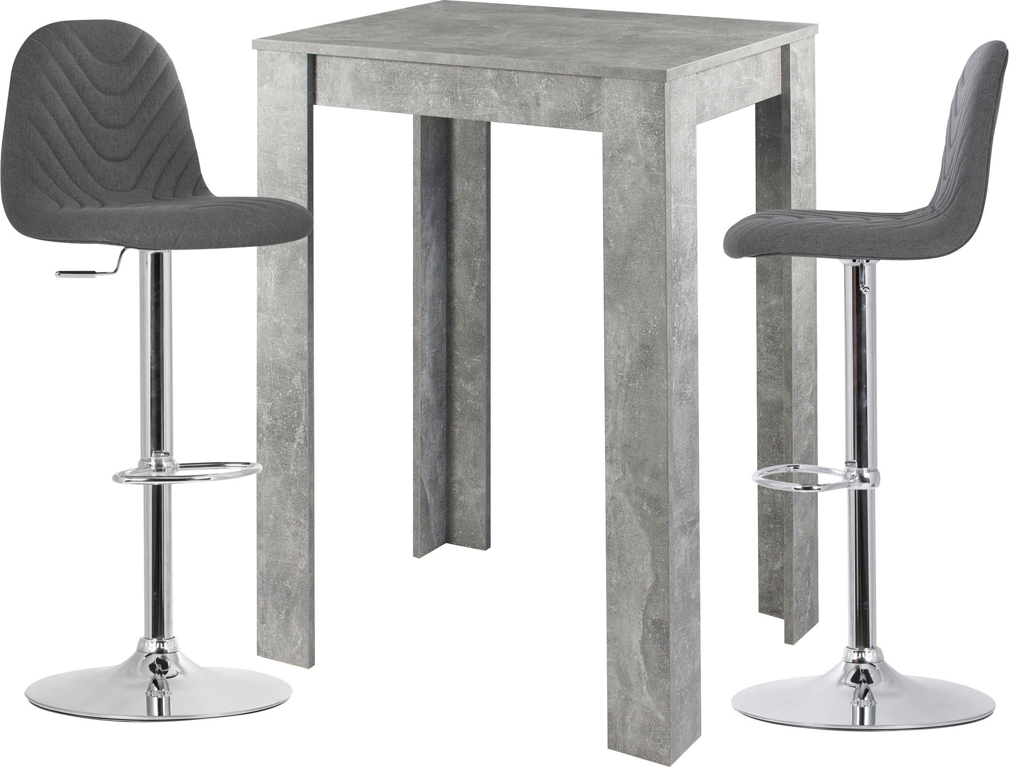 byLIVING Barhocker »Casino 01«, (Set, 2 St.), drehbar mit Höhenverstellung, Bezug in Webstoff, Metall-Gestell