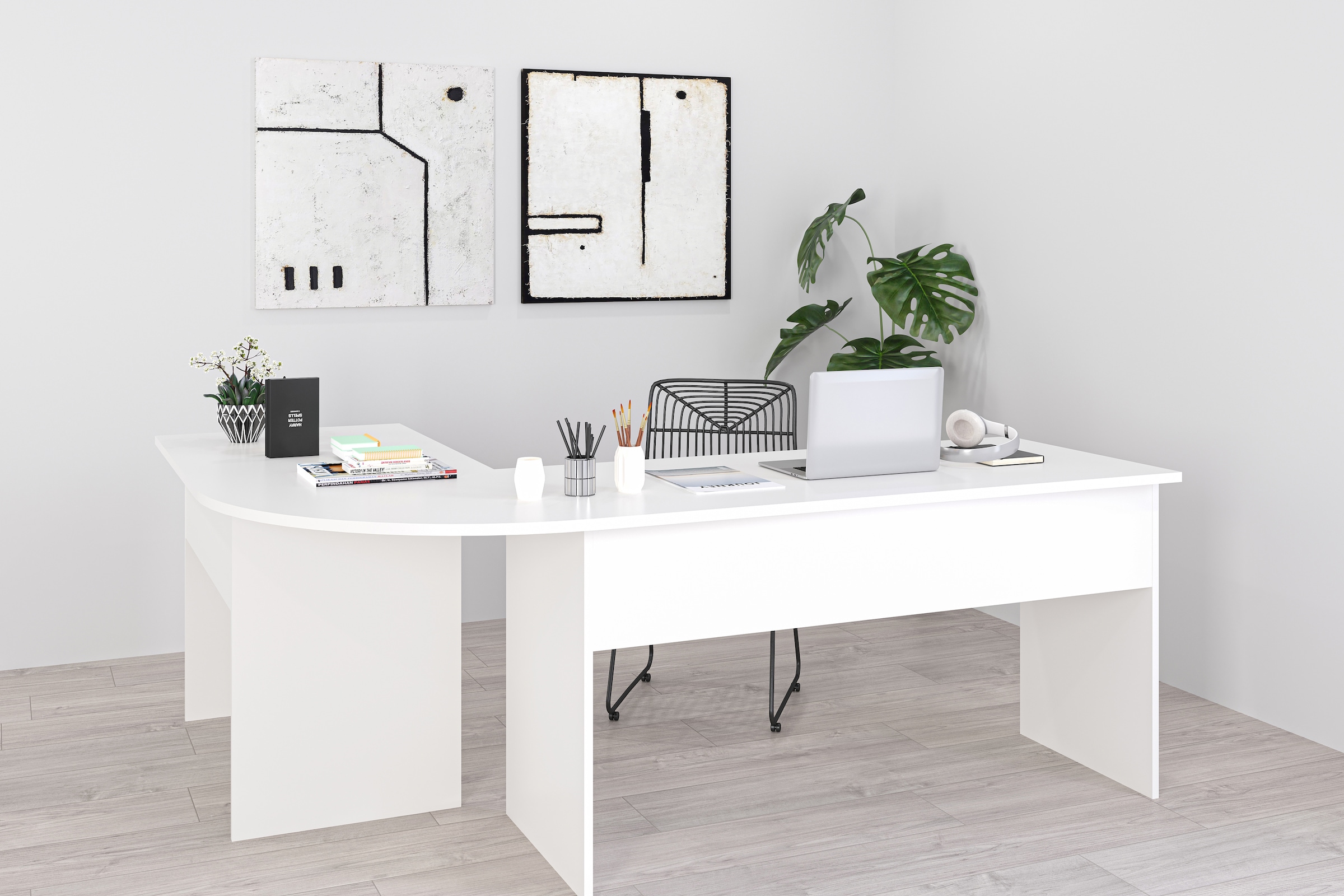 FMD Eckschreibtisch »Tiell« Winkel Schreibtisch, Bürotisch, beidseitig mont günstig online kaufen