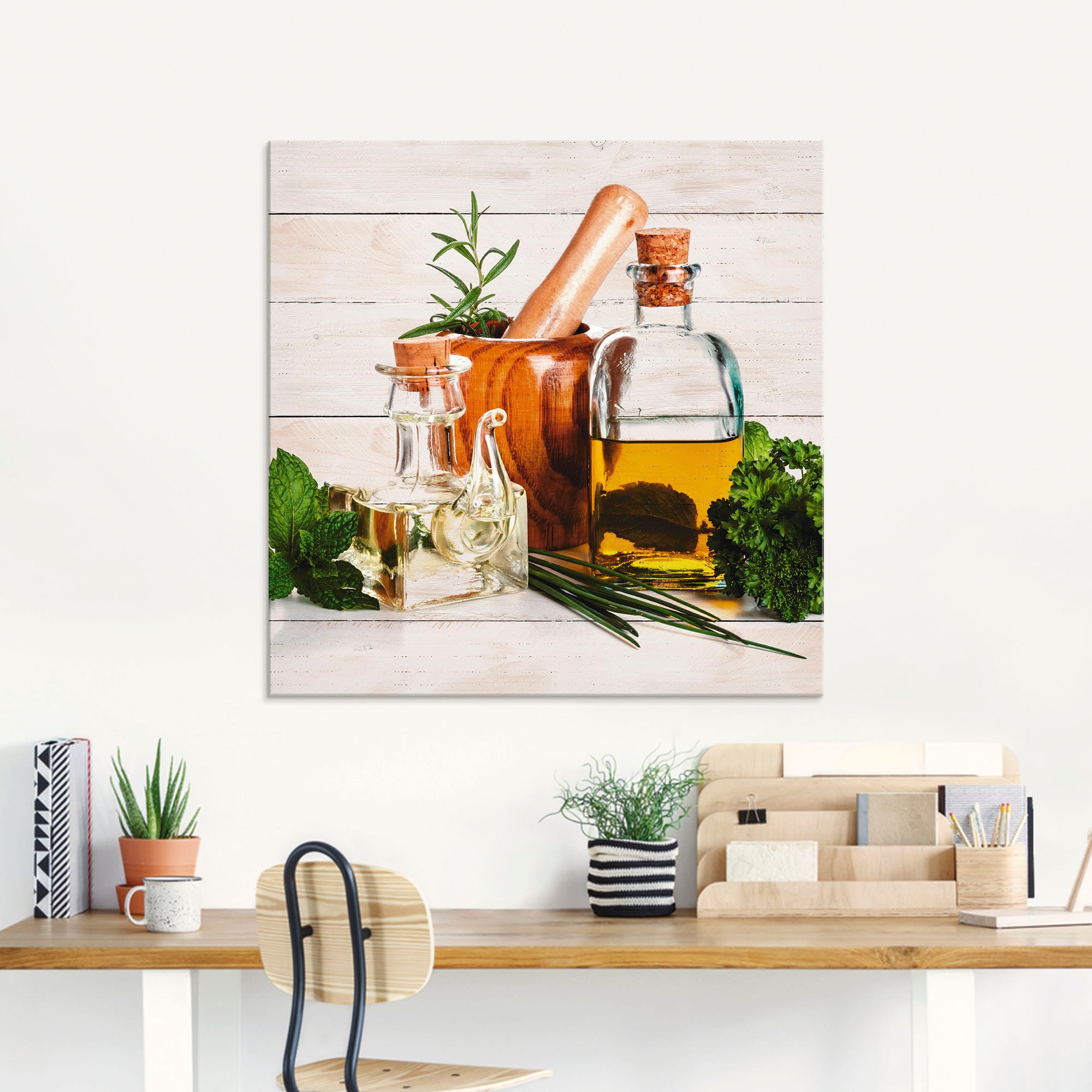 Artland Glasbild »Olivenöl und Kräuter - Küche« Arrangements 1 Stk. tlg. in günstig online kaufen