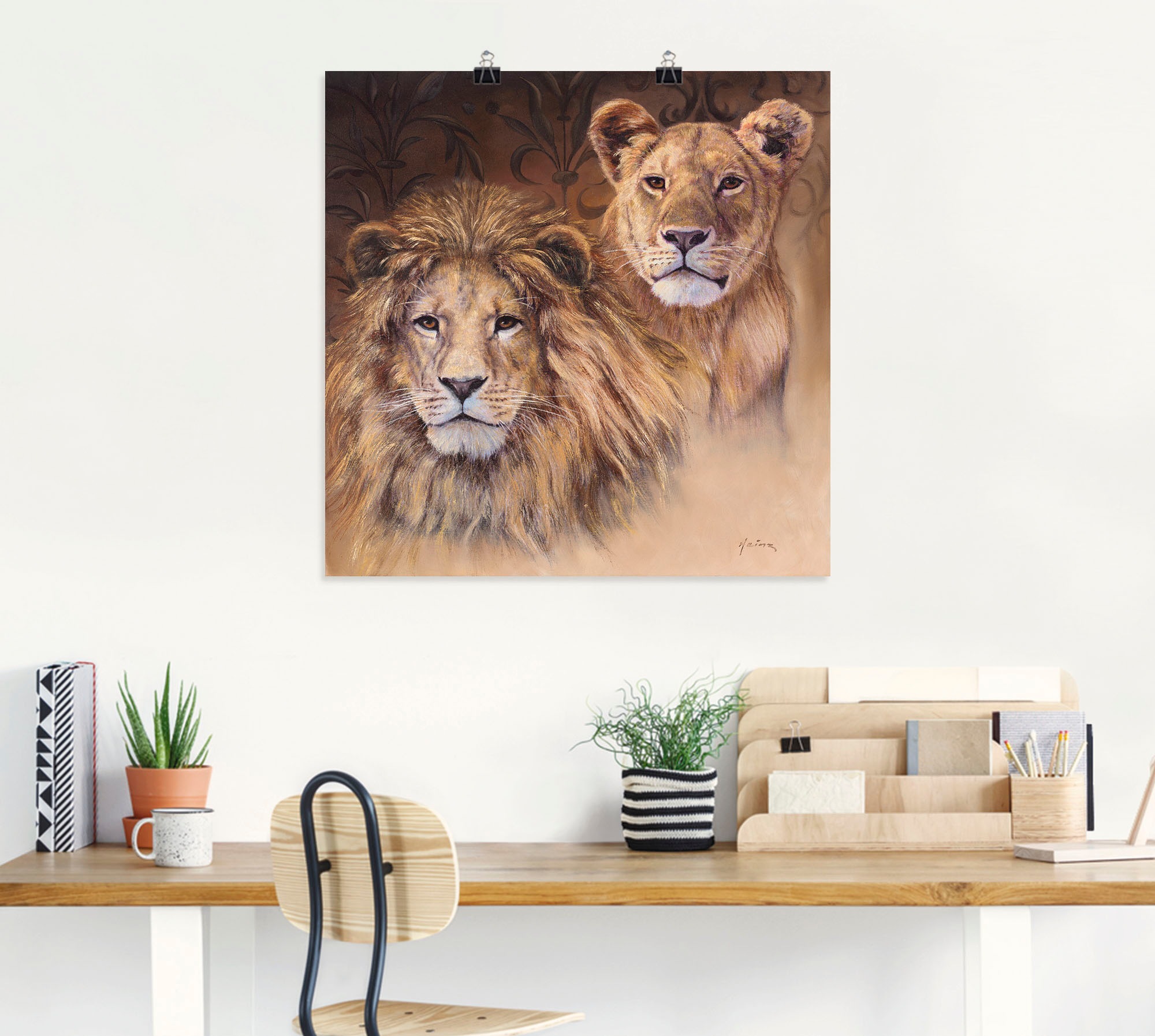 Artland Wandbild »Löwen«, Wildtiere, (1 St.), als Alubild, Outdoorbild, Leinwandbild, Poster, Wandaufkleber