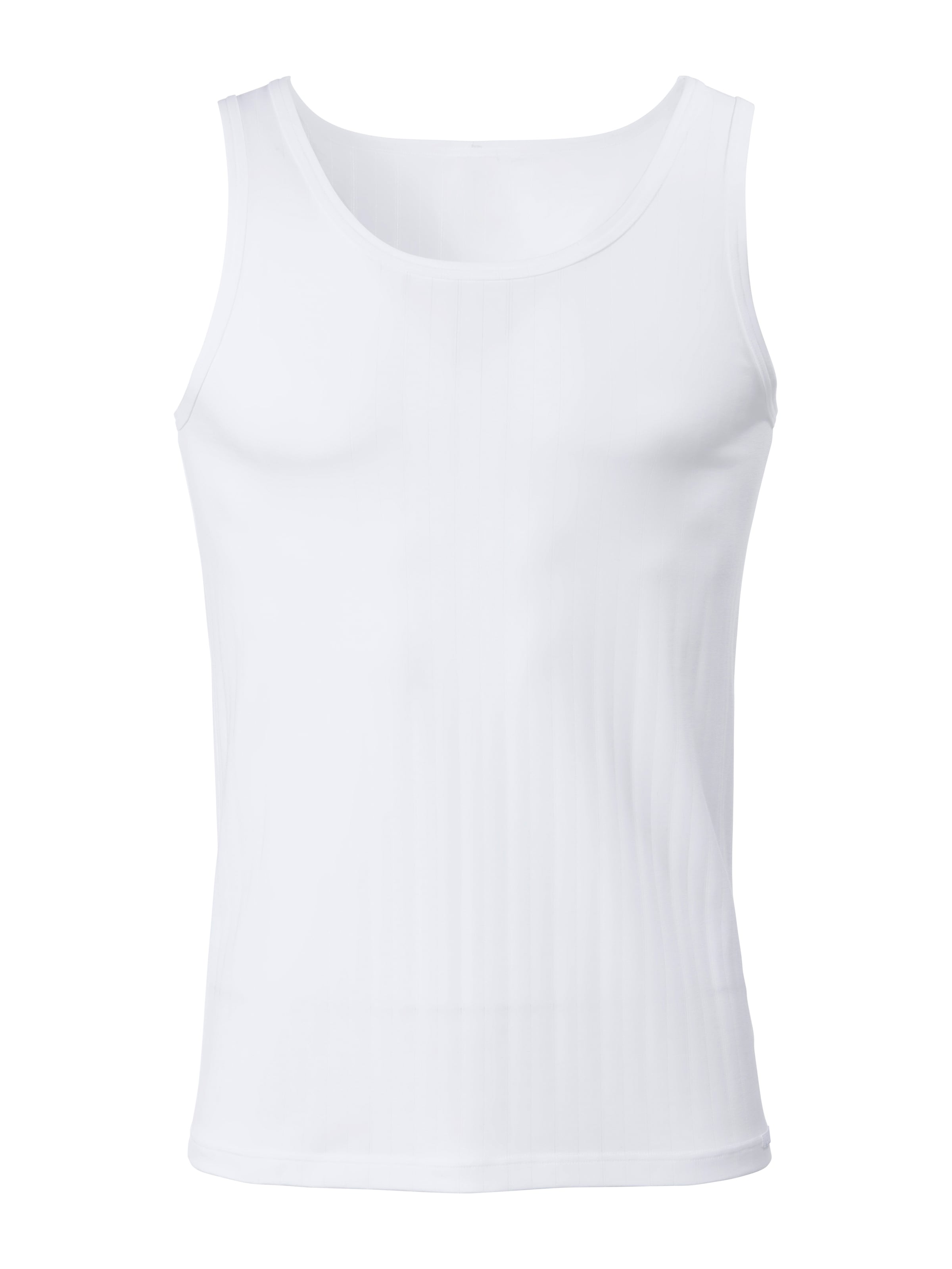 CALIDA Muskelshirt, Rundhals-Ausschnitt, Single Jersey, Baumwollmix, elastisch