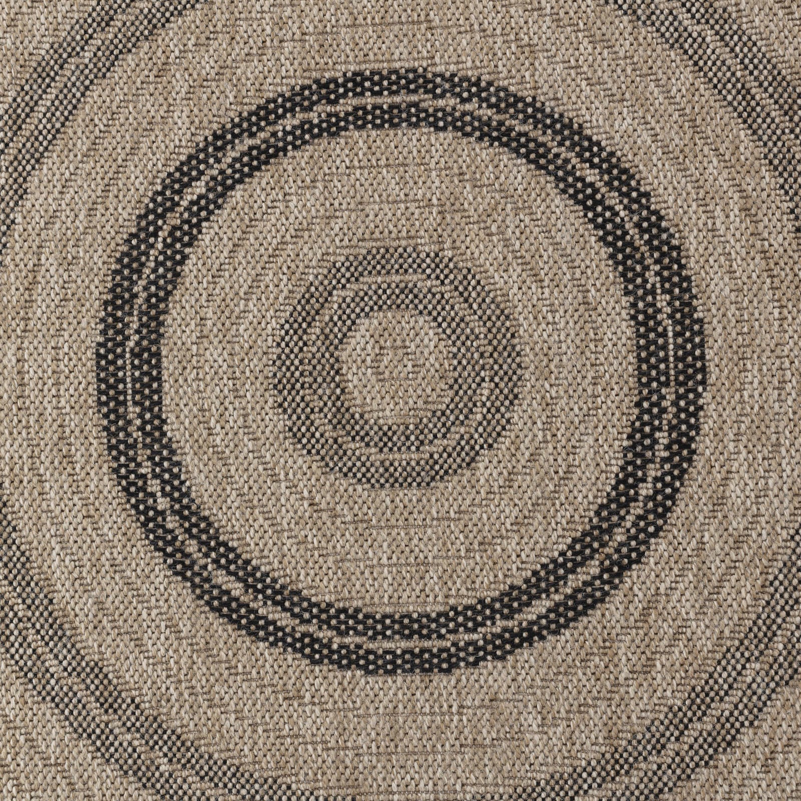 Livabliss Teppich »RYE«, rund, 8 mm Höhe, Teppich In- /Outdoor Boho Jute-Optik, Balkon, Terrasse, Garten, Rund