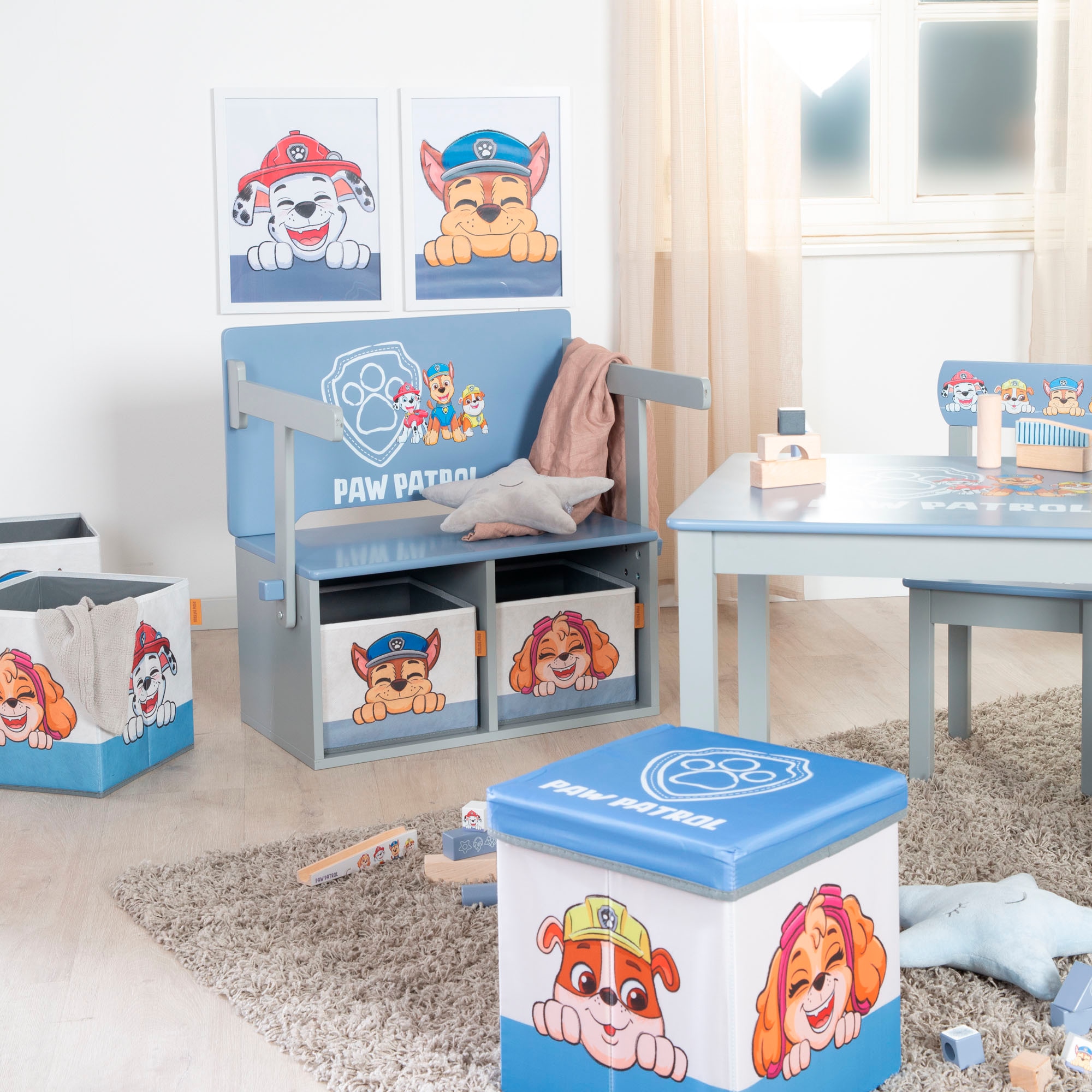 roba® Sitzbank »Paw Patrol«, mit 2 Aufbewahrungsboxen