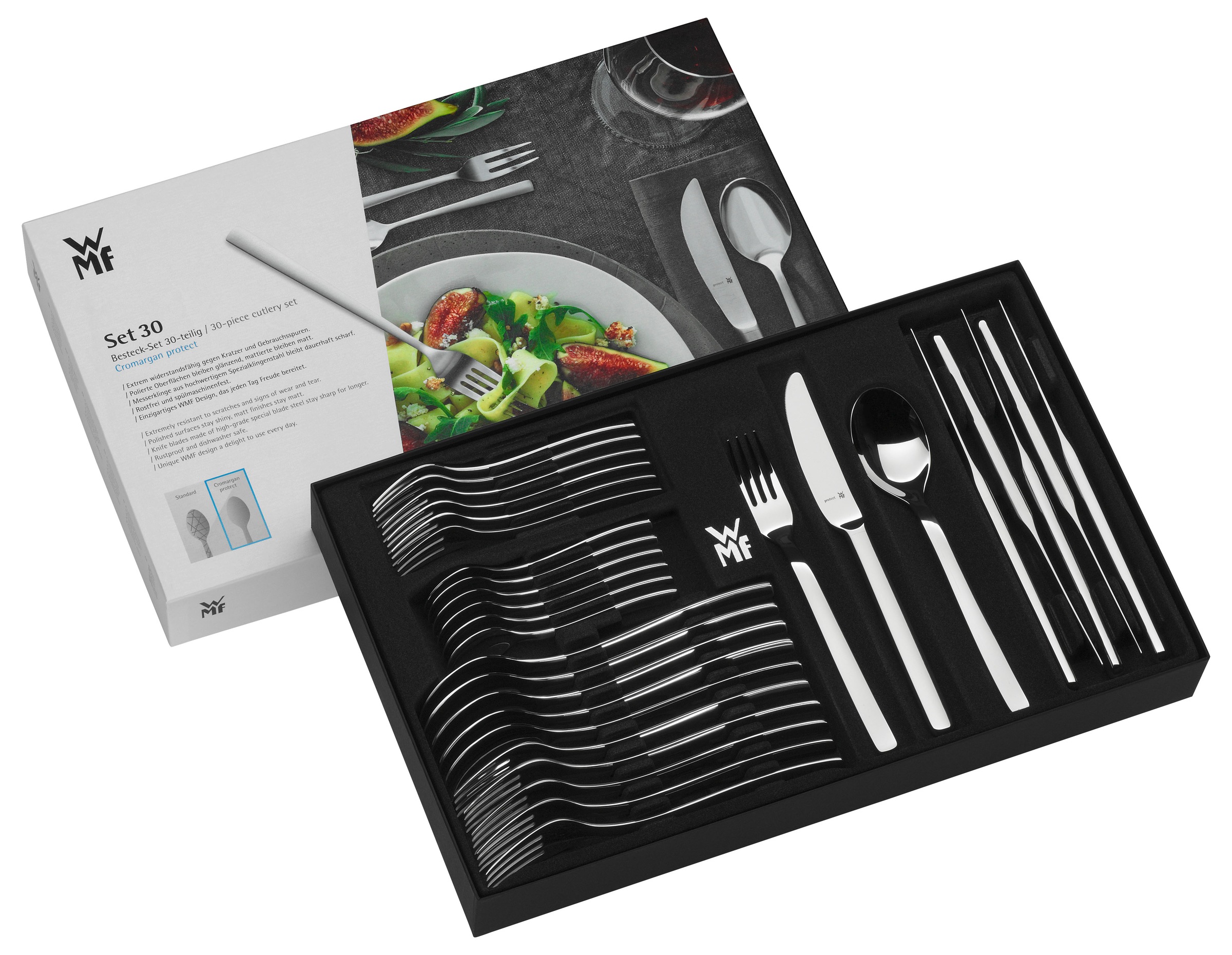 WMF Besteck-Set »Corvo«, (Set, 30 tlg.), mattiert, kratzbeständig, ergonomi günstig online kaufen