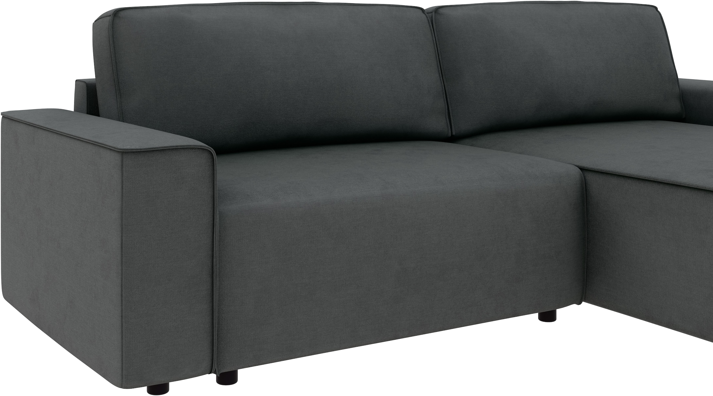 INOSIGN Ecksofa »Chance, Recamiere beidseitig montierbar, Schlaffunktion, Breite 265 cm«, auch in Cordstoff, Schlafsofa mit Bettkasten, Couch in L-Form