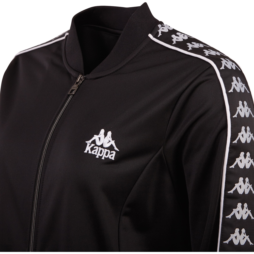 Kappa Trainingsjacke, ohne Kapuze, mit hochwertigem Jacquard Logoband am Arm