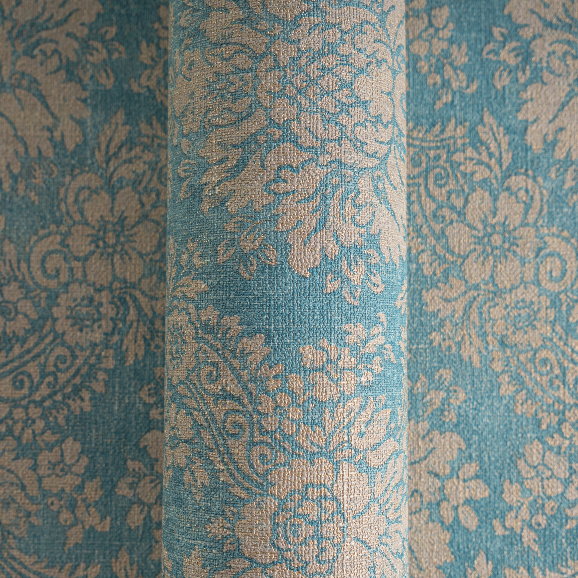 A.S. Création Vliestapete »Styleguide Vliestapete Barock Mustertapete Ornamente Blau Beige«, Strukturmuster, moderne Tapete mit Klassik-Muster Vliestapete für Schlafzimmer Flur