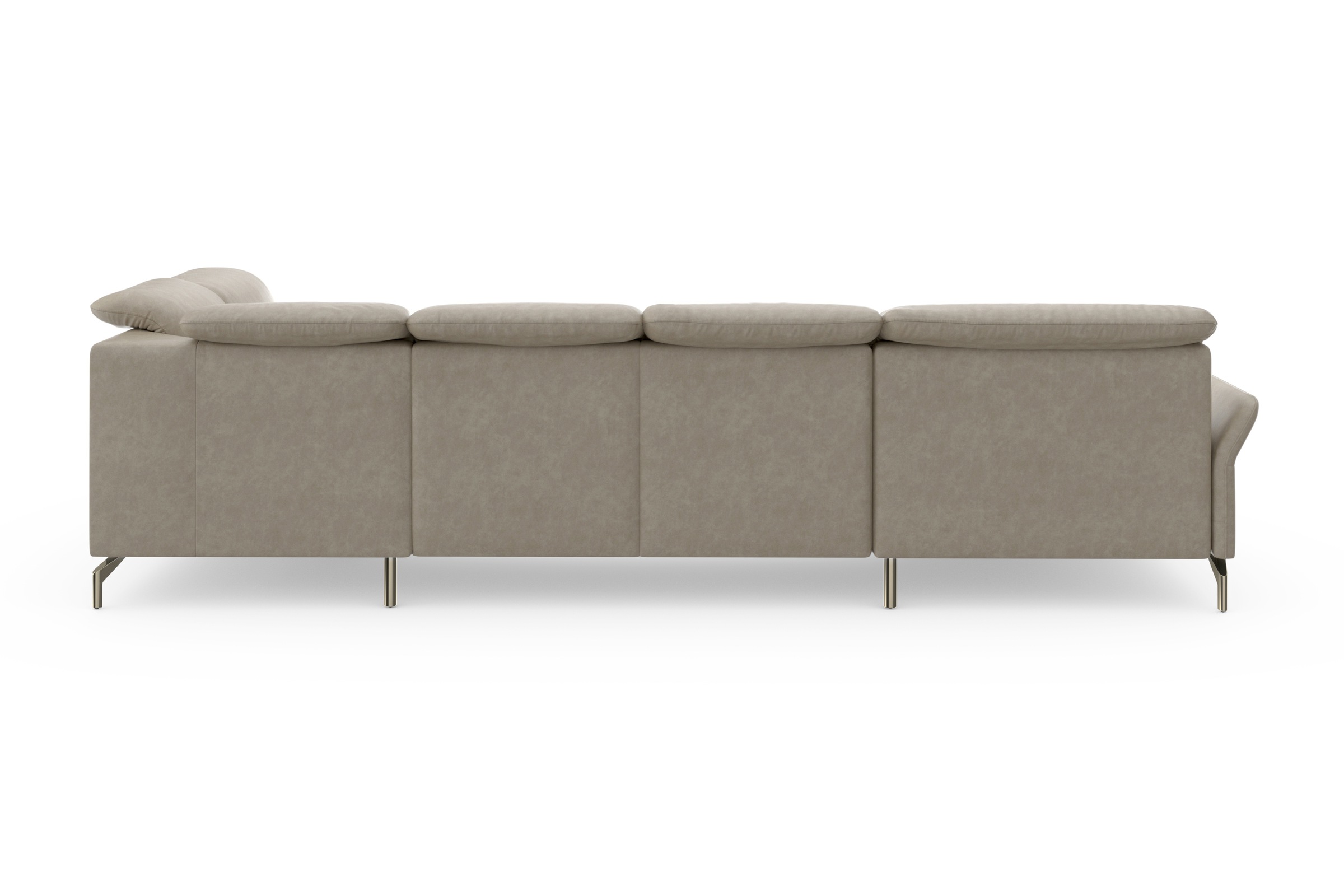sit&more Wohnlandschaft »Fashion U-Form«, wahlweise mit Kopfteilverstellung, Vorziehsitz, motorisch, Nickelfüße