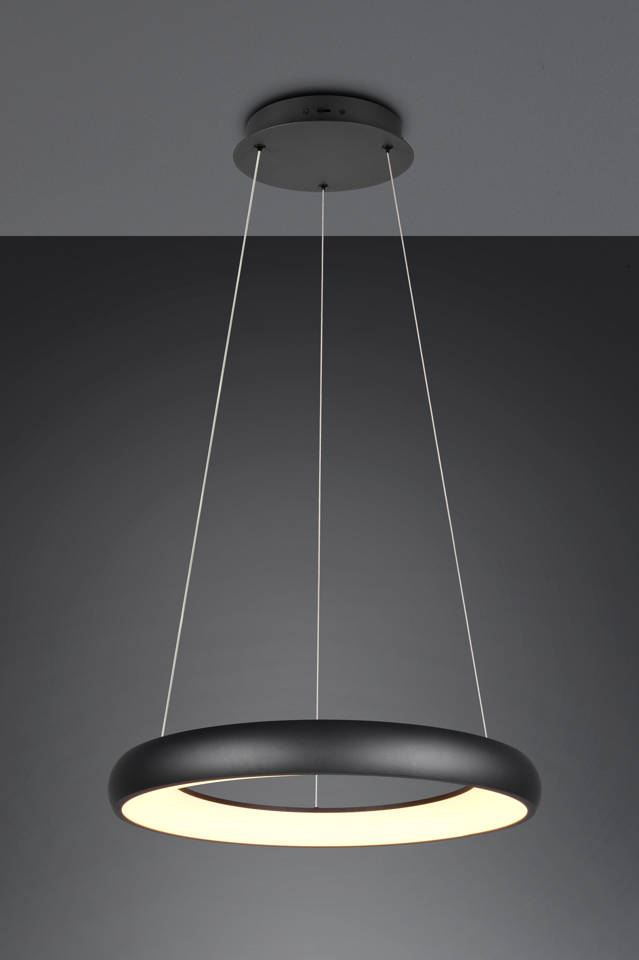 TRIO Leuchten LED Pendelleuchte »CARDONA, LED Ring Hängeleuchte, 4400 Lumen 38W, Lichtfarbe einstellbar«, 1 flammig, Leuchtmittel LED-Board | LED fest integriert, 2300/3000/4000K warmweiß bis kaltweiß, 3 Stufen dimmbar Höhe 150cm Ø62