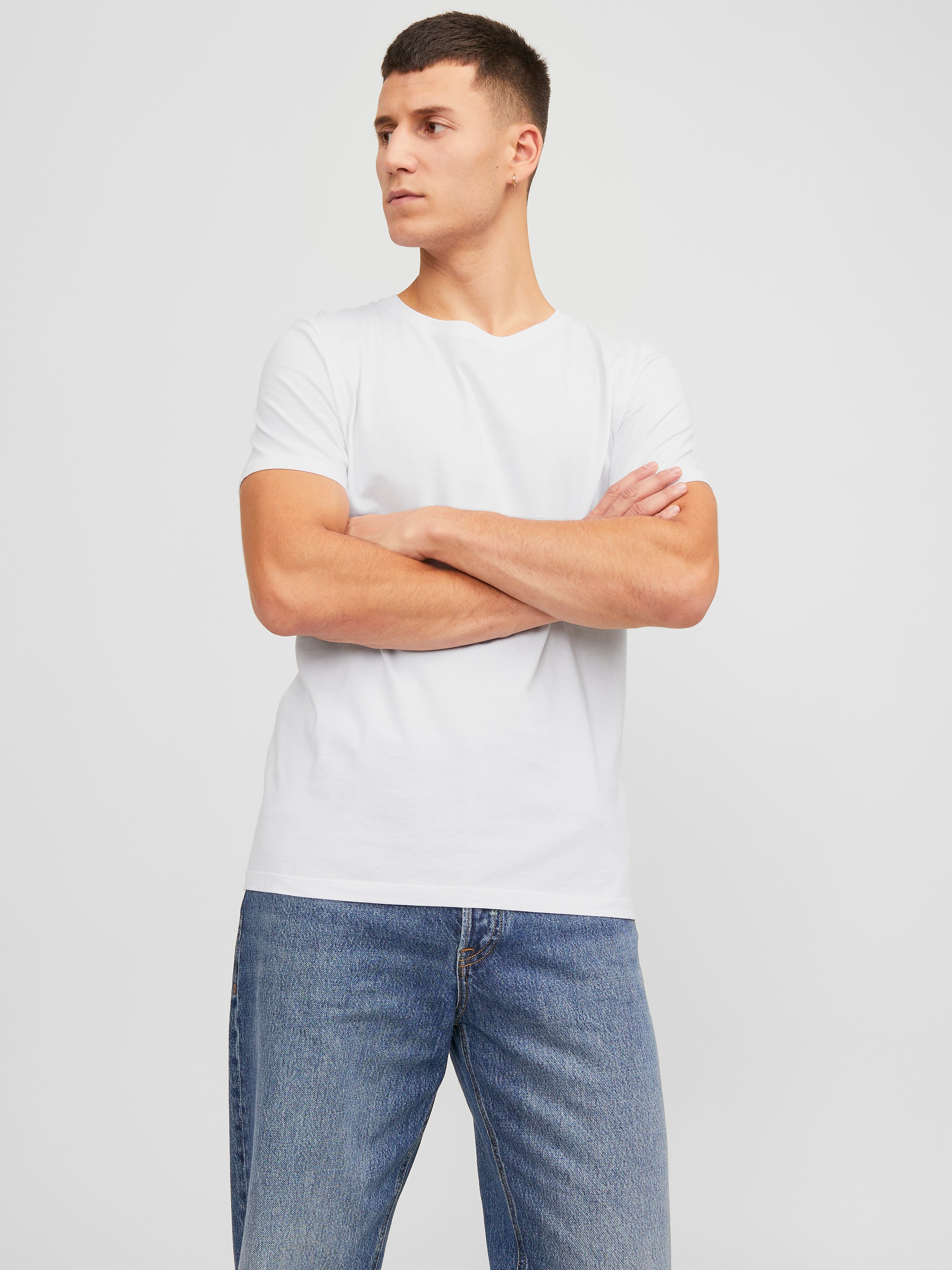 Jack & Jones Kurzarmshirt »JJEORGANIC BASIC TEE SS O-NE 3PK MP NOOS«