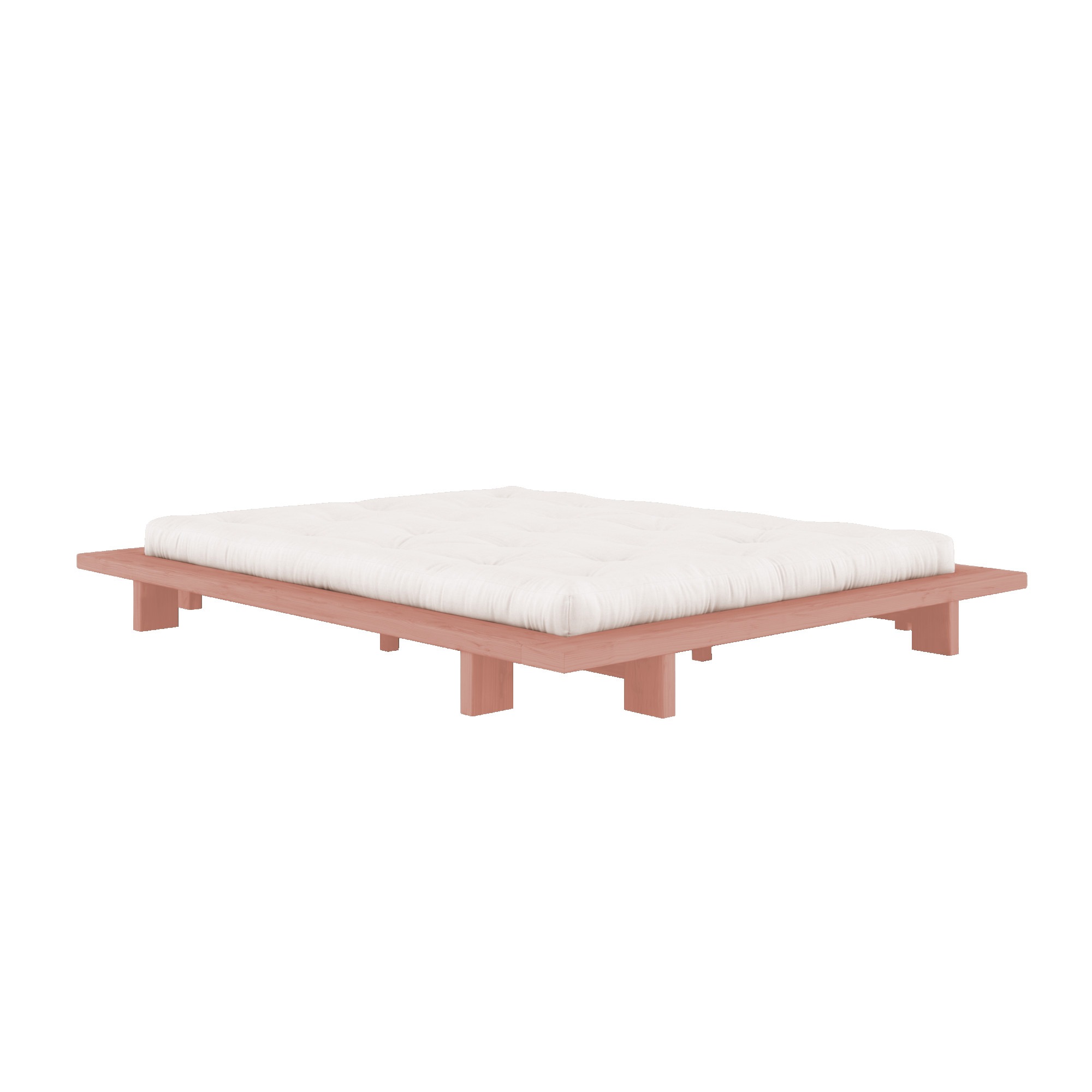Karup Design Bettgestell »JAPAN BED Bodenbett, Holzrahmen, Futonbett, Jugendbett, Holzbett«, Massivholzbett mit Lattenrost, Kiefer massiv, Bett ohne Kopfteil