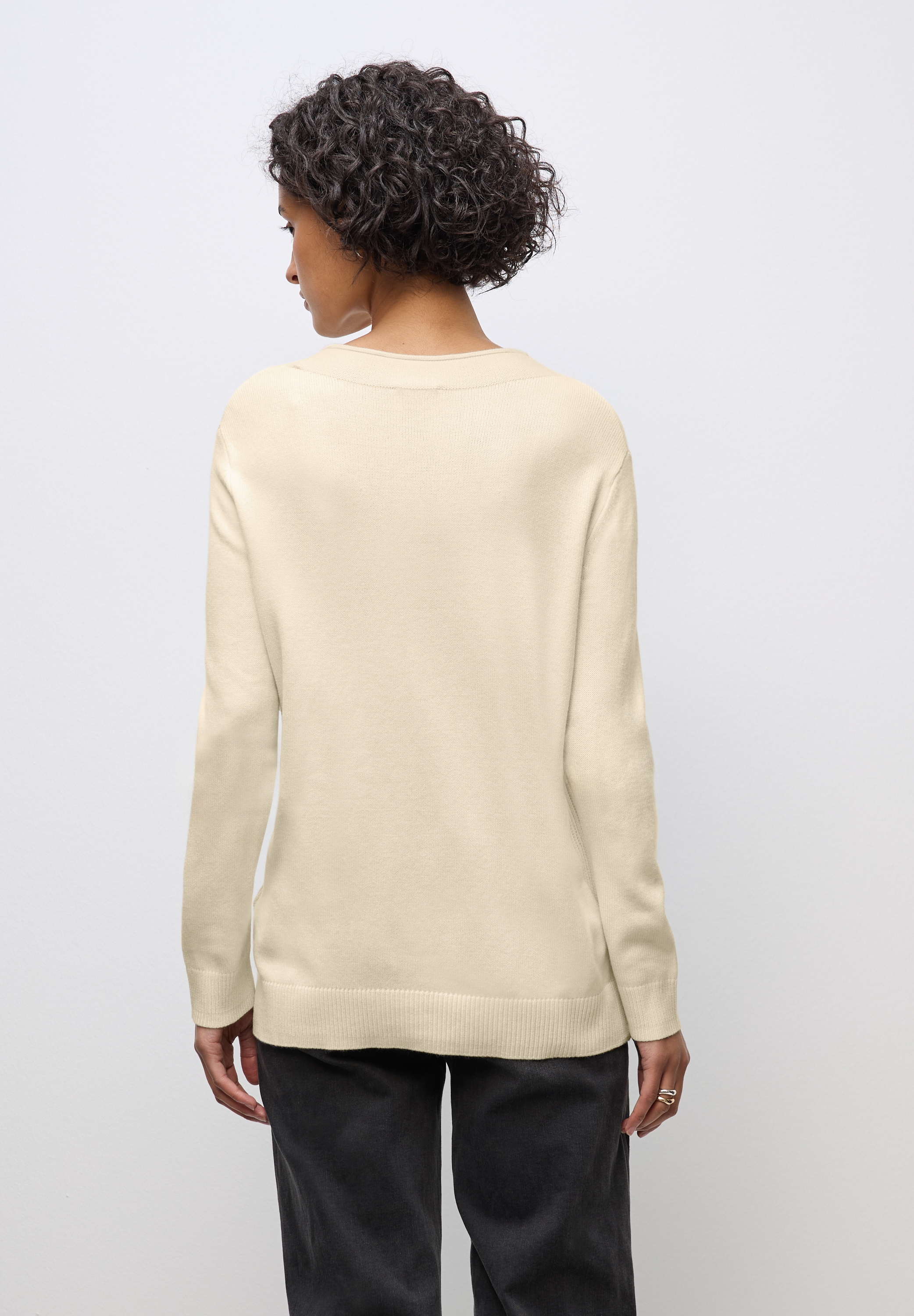 STREET ONE Strickpullover, mit feiner Rollkante