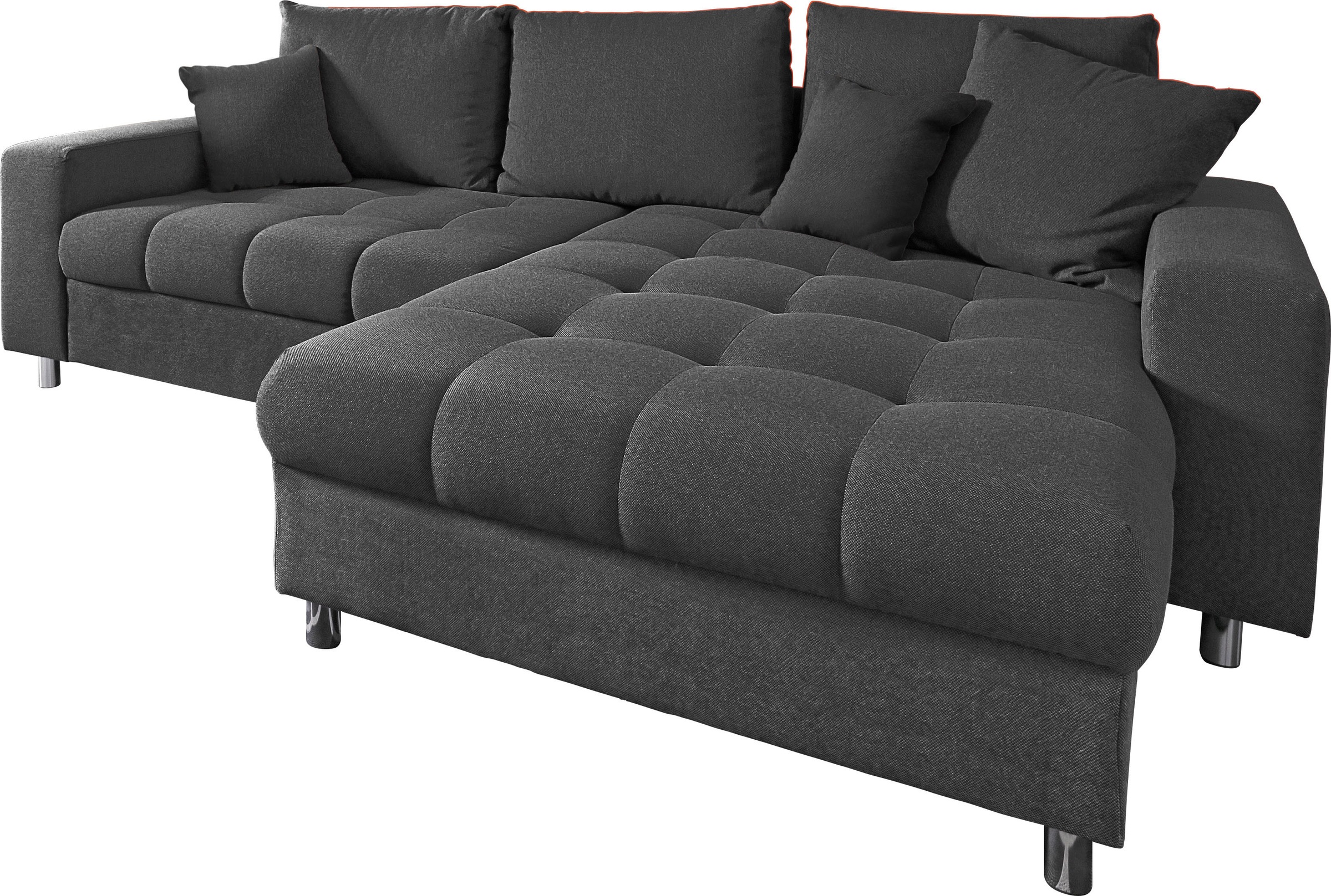 Mr. Couch Ecksofa »Tobi 3«, wahlweise mit Kaltschaum (140kg Belastung/Sitz), RGB-LED-Beleuchtung