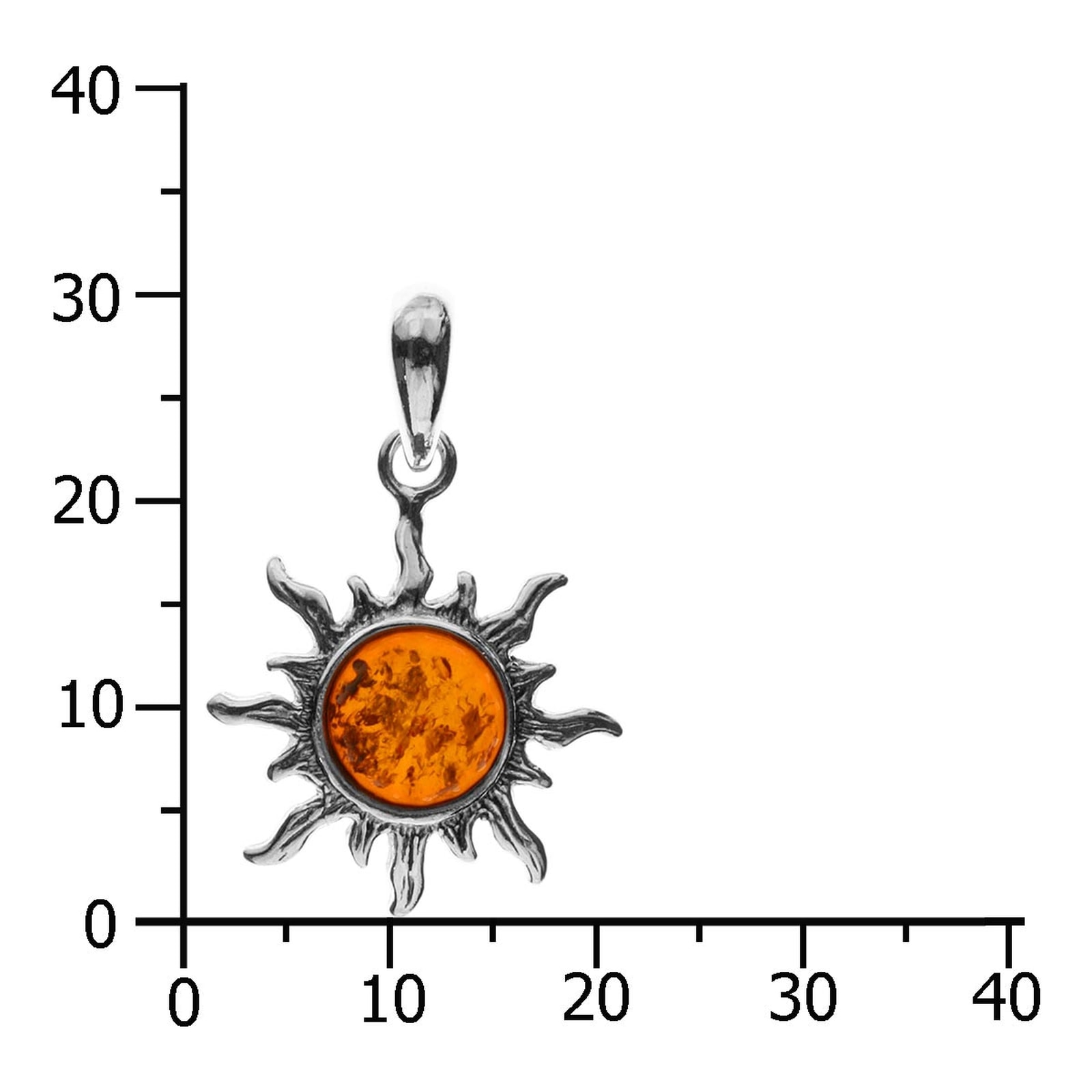 OSTSEE-SCHMUCK Kettenanhänger »Ostsee-Schmuck Anhänger Sonne 20 mm Anhänger Sonne 20 mm« 1 Stk. tlg.