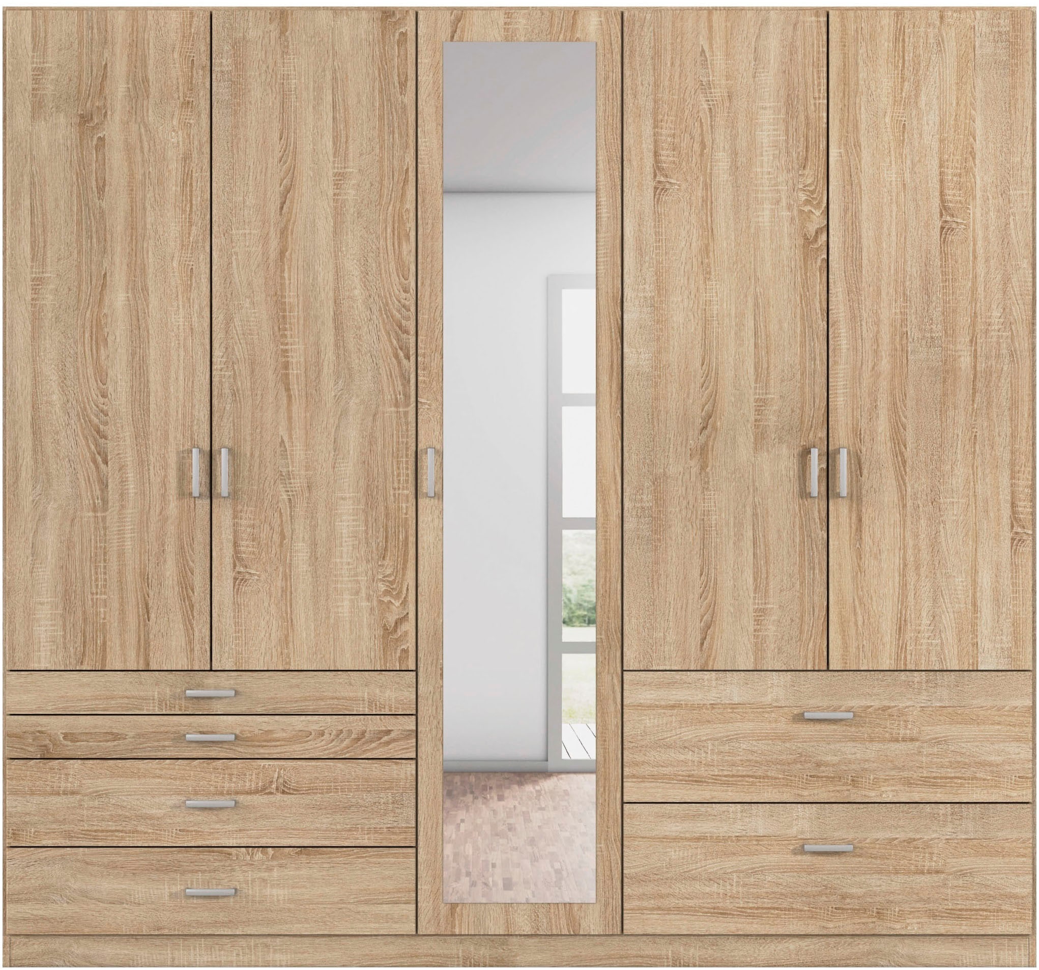 rauch Kleiderschrank »Kleiderschrank Schrank Garderobe Wäscheschrank WILDBERG« Breiten 226/271 cm, Höhen 210/229 cm,  mit 6 Schubladen, obere Schublade mit Holz-Einteilung MADE IN GERMANY