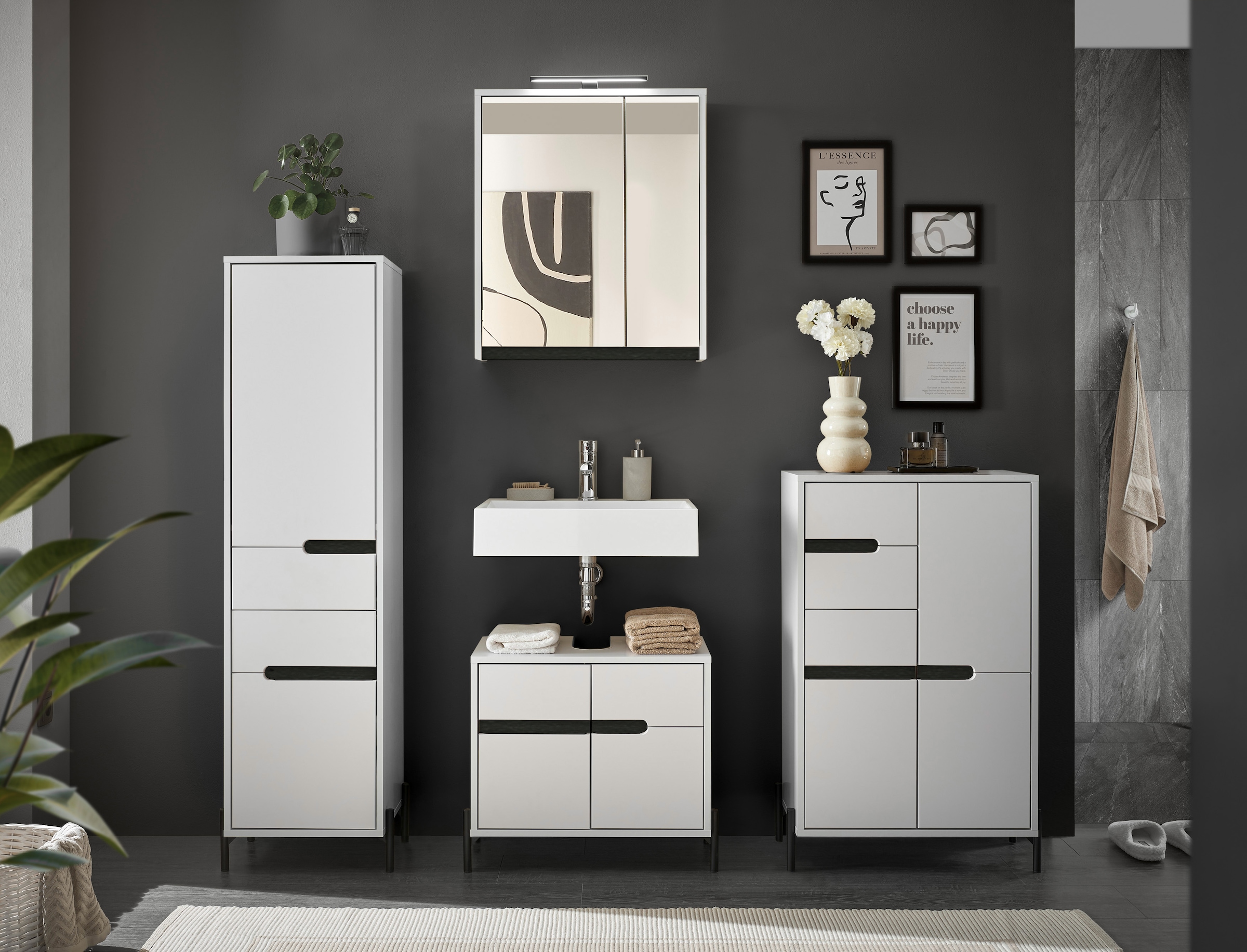 BASIC by Balculina Badezimmerspiegelschrank »Avanto B/H/T 60x70x20 cm« 1 Stk. tlg.