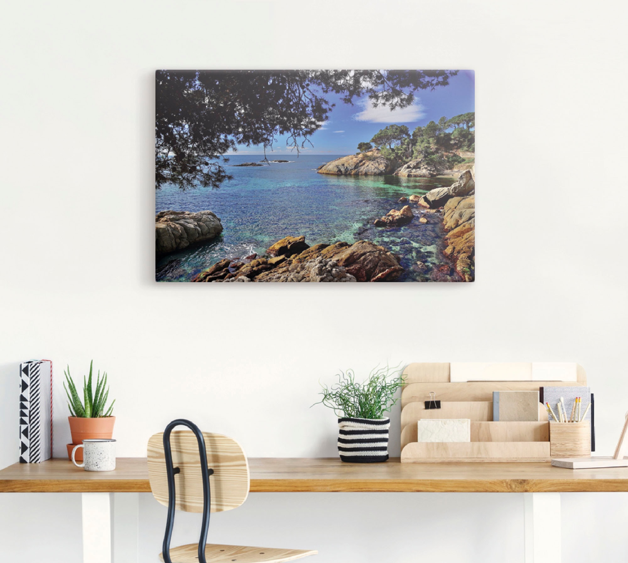 Artland Wandbild »Farben der Costa Brava«, Küste, (1 St.), als Leinwandbild günstig online kaufen