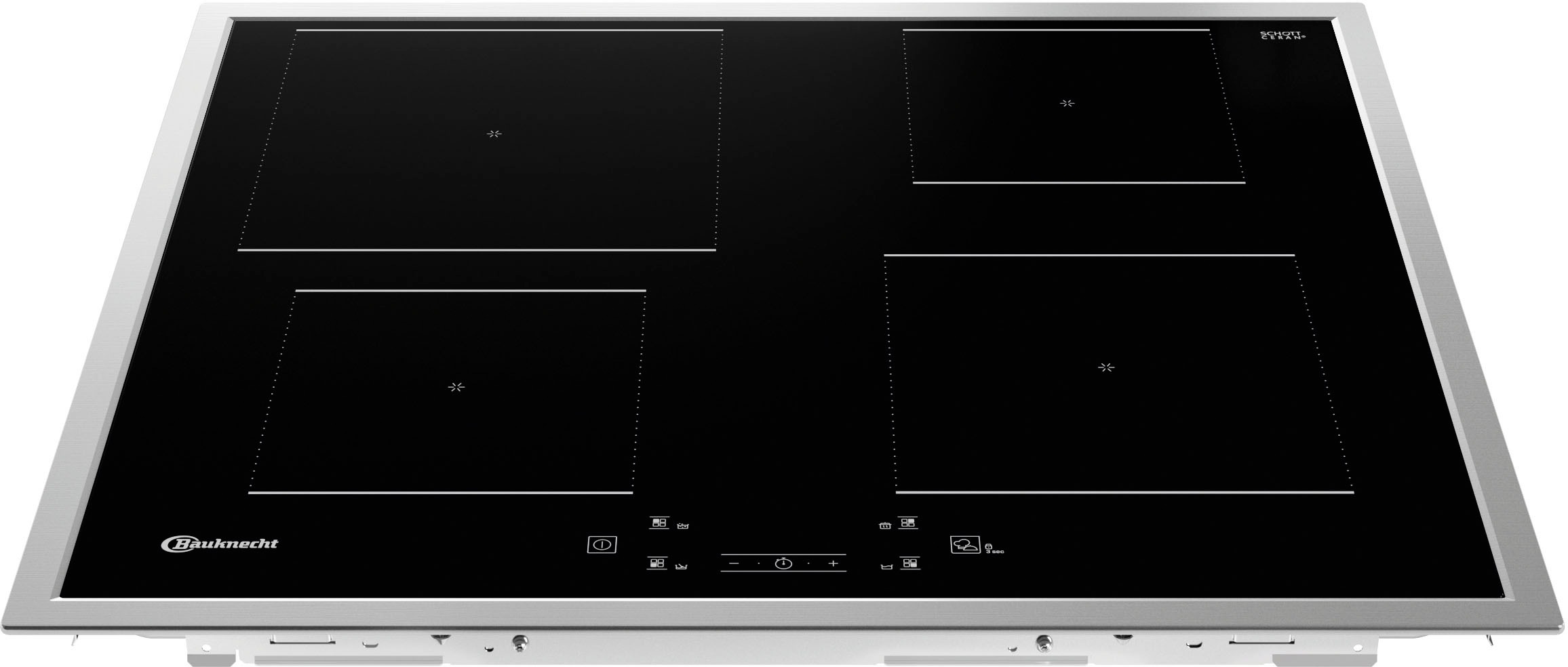 BAUKNECHT Backofen-Set »BAKO 800 PYRO IND«, BAR2 KP8V2 IN, mit 2-fach-Teleskopauszug, Pyrolyse-Selbstreinigung
