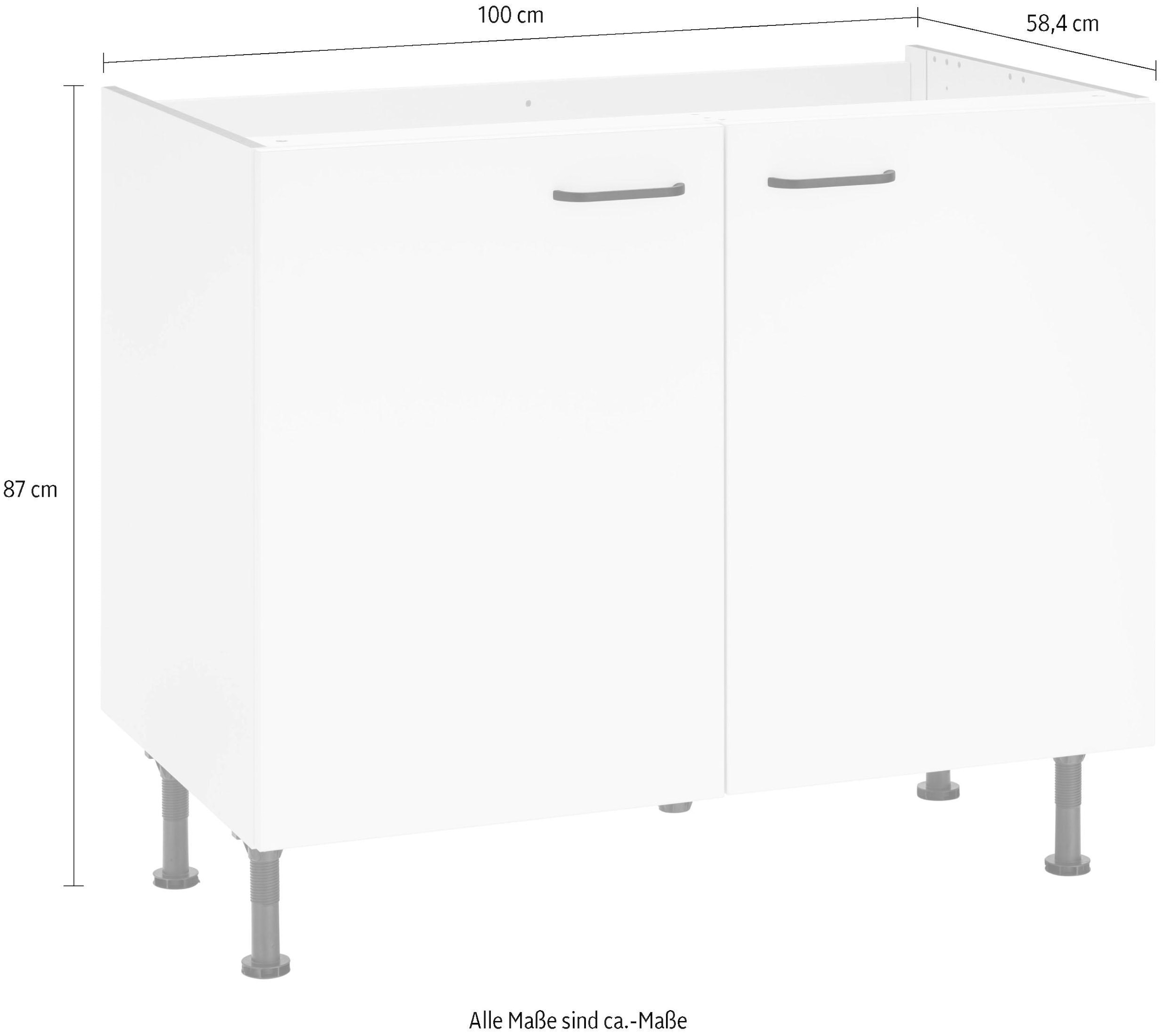 OPTIFIT Spülenschrank »Elga«, mit Soft-Close-Funktion, höhenverstellbaren Füßen, Breite 100 cm