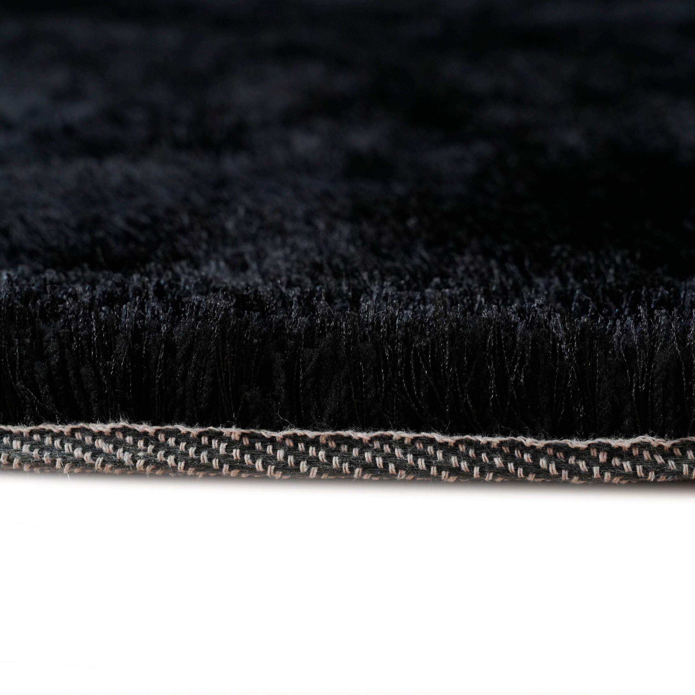 Bruno Banani Hochflor-Teppich »Dana Bean shape, besondere Form, weich, Mikrofaser Teppiche«, U-förmig, 30 mm Höhe, organische Form, uni, Wohnzimmer, Schlafzimmer, Esszimmer