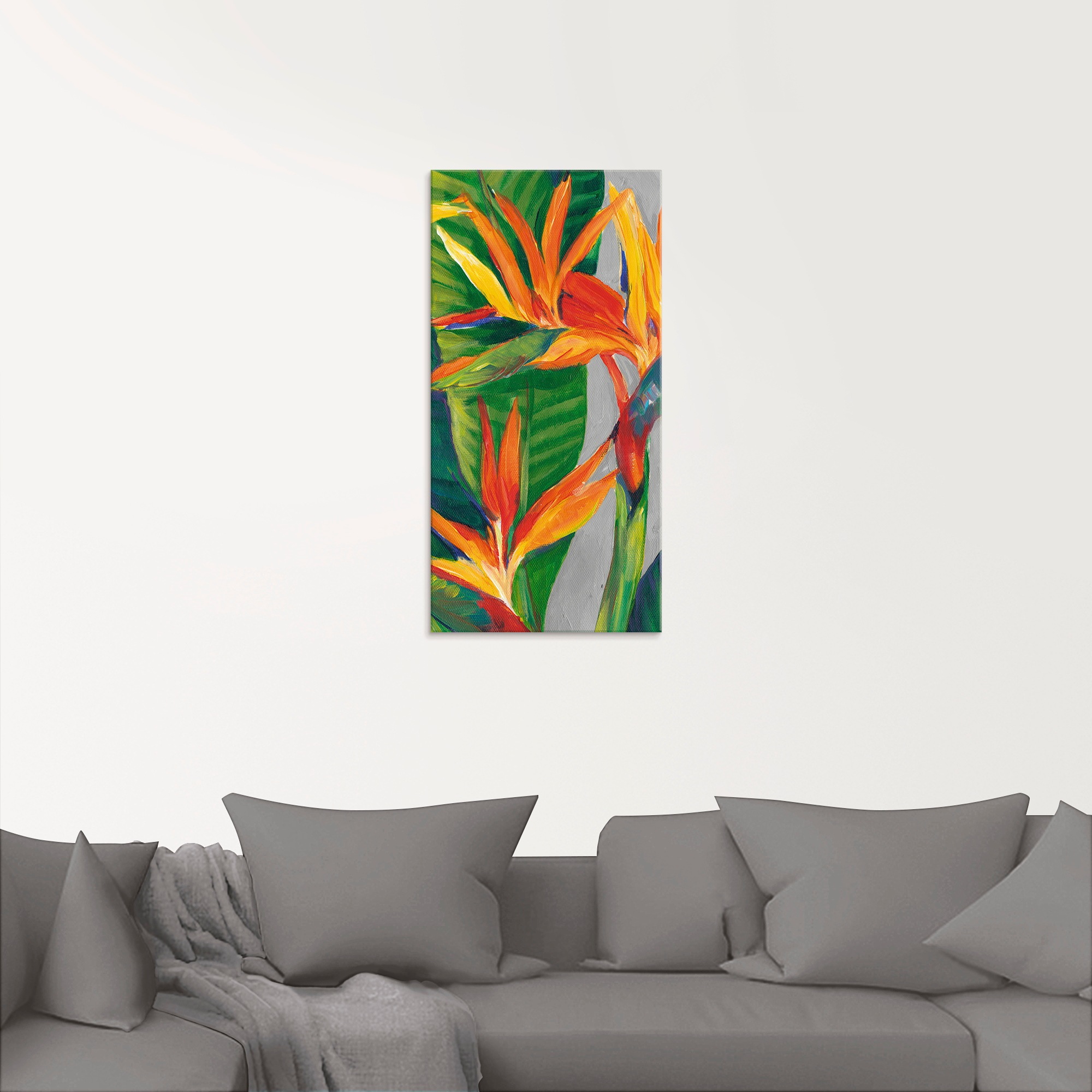 Artland Glasbild »Paradiesvogel II«, Pflanzen, (1 St.), in verschiedenen Größen