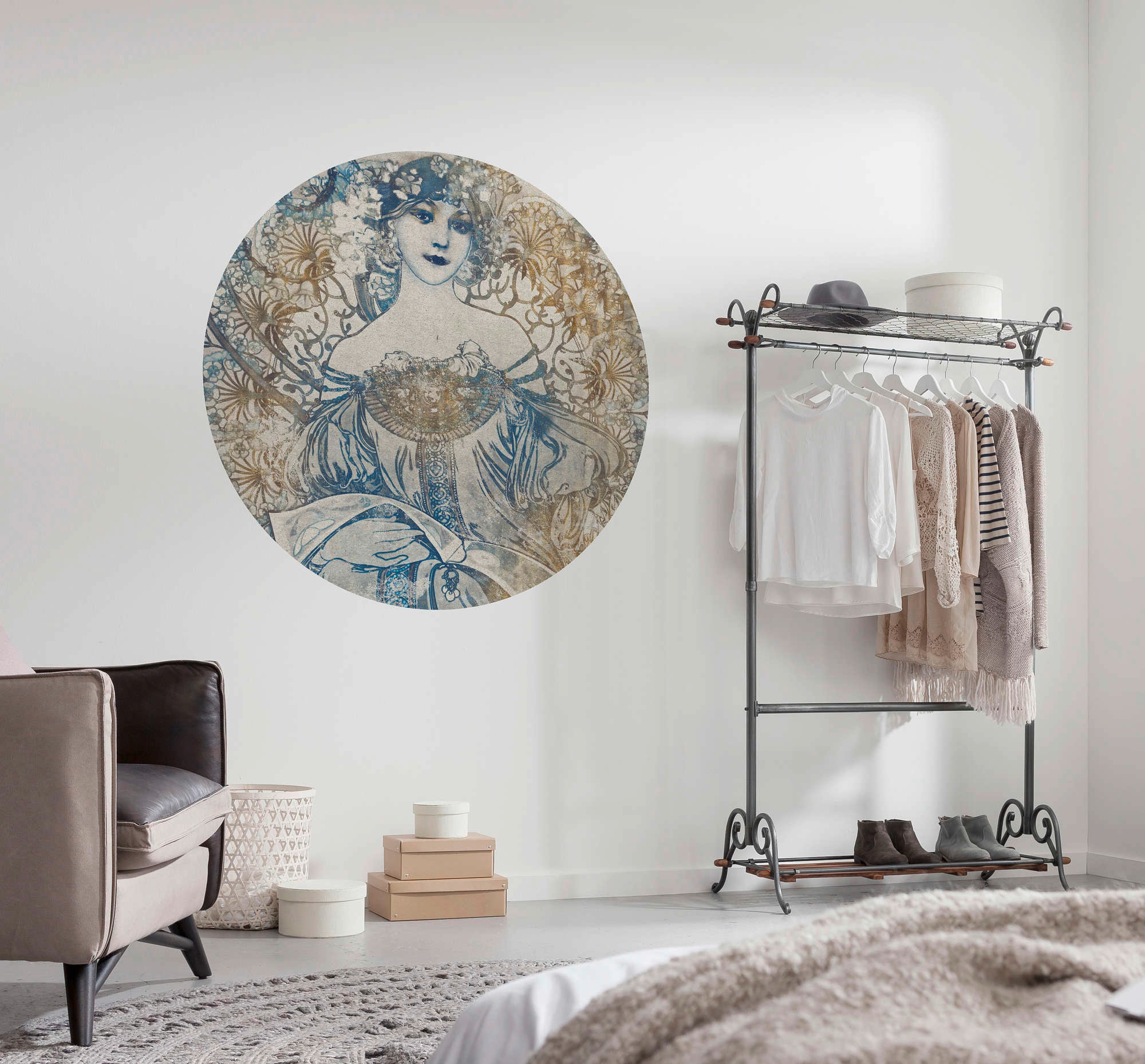 Komar Vliestapete »Vlies selbstklebend - Goddess - Größe 125 x 125 cm«, bedruckt, Wohnzimmer, Schlafzimmer