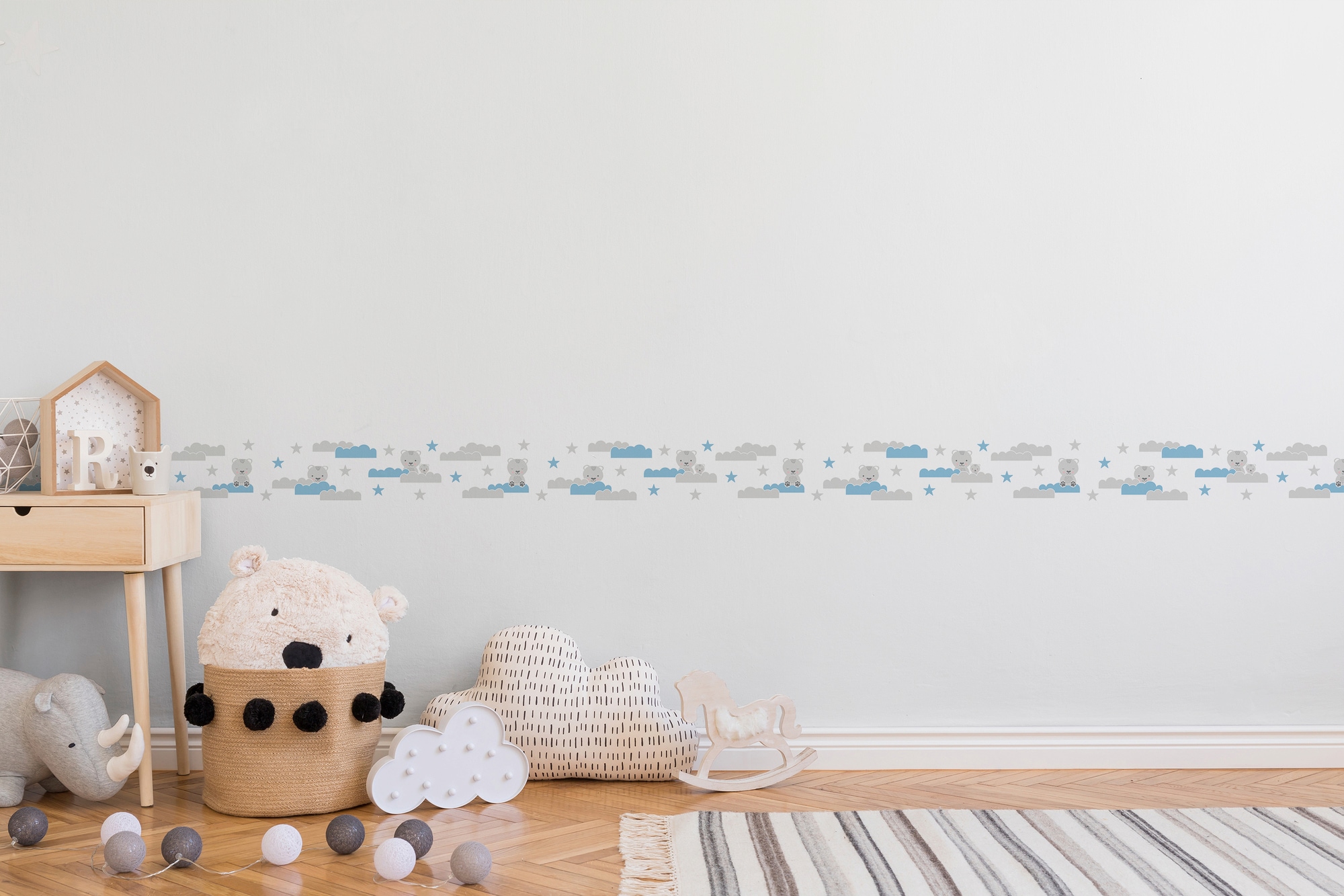 A.S. Création Bordüre »Dreamy Bears«, Motiv-abstrakt-naturalistisch, Kindertapete Tapete für Baby- und Kinder Borte Flur Design Wandtapete