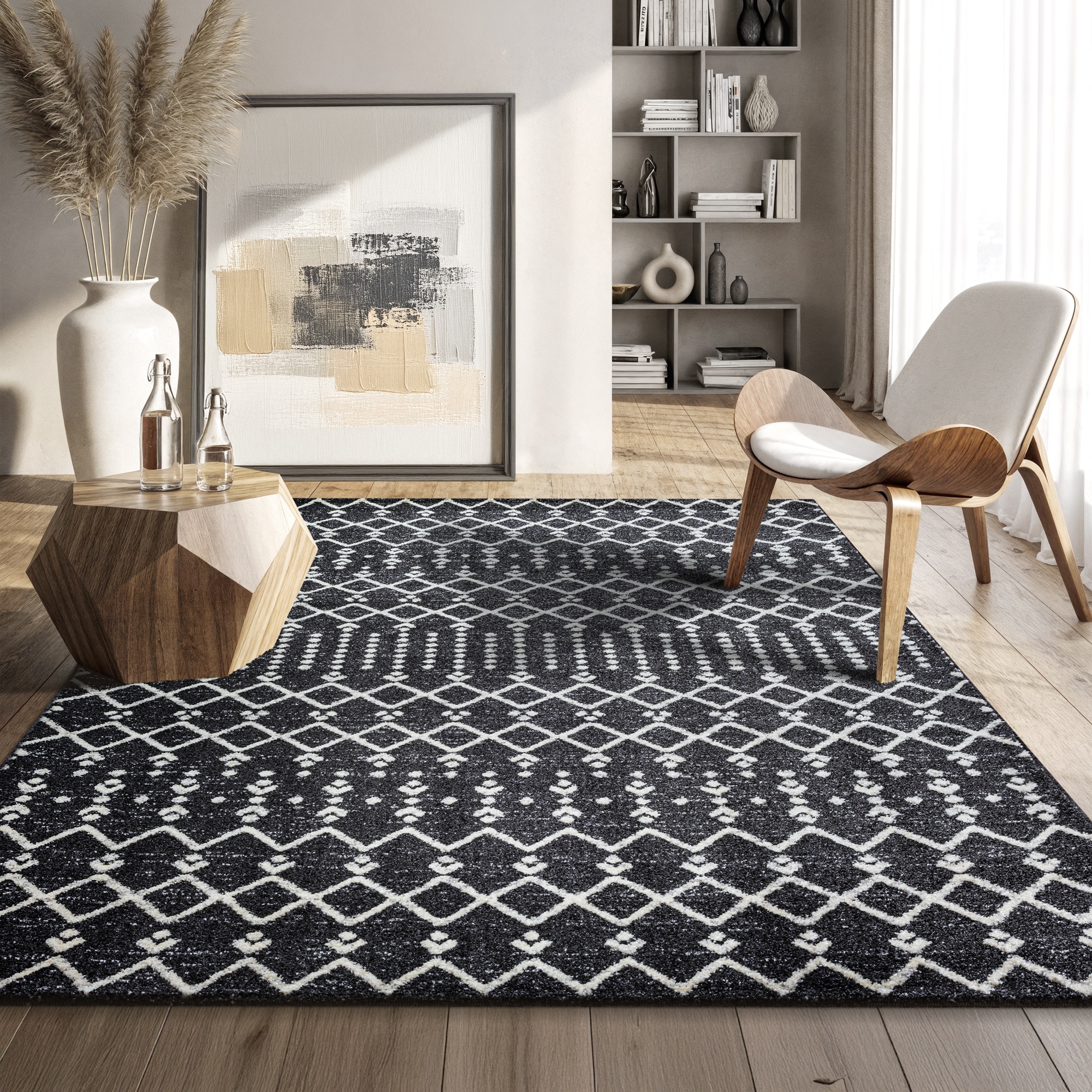 Sanat Teppich »Boho 8205« rechteckig 10 mm Höhe Kurzflor, robust, Boho, Scandic, für Fussbodenheizung geeignet
