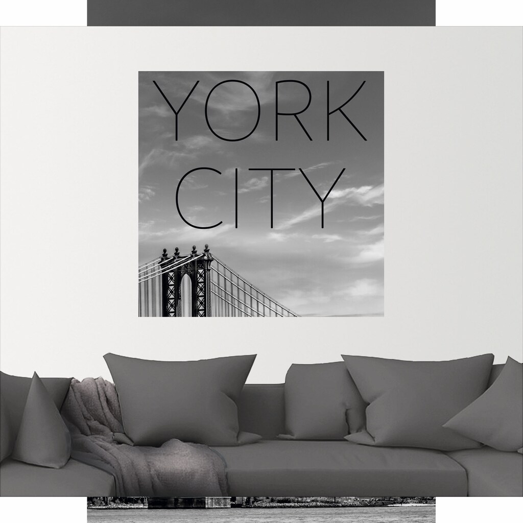Artland Wandbild »NYC Manhattan Bridge«, New York, (1 St.), in vielen Größen & Produktarten - Alubild / Outdoorbild für den Außenbereich, Leinwandbild, Poster, Wandaufkleber / Wandtattoo auch für Badezimmer geeignet